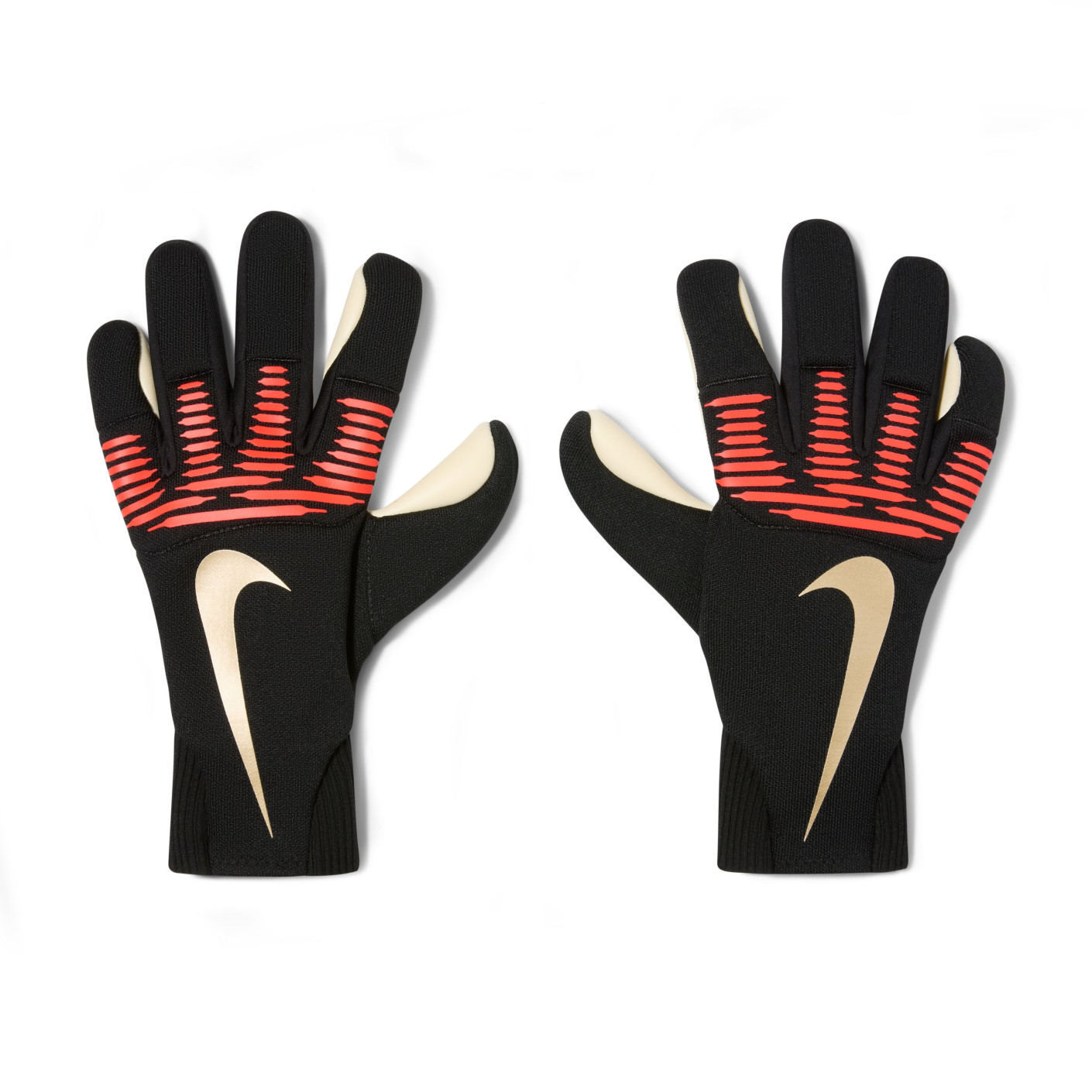 Nike Goalkeeper Gloves Dynamic Fit Black Bright Red Gold