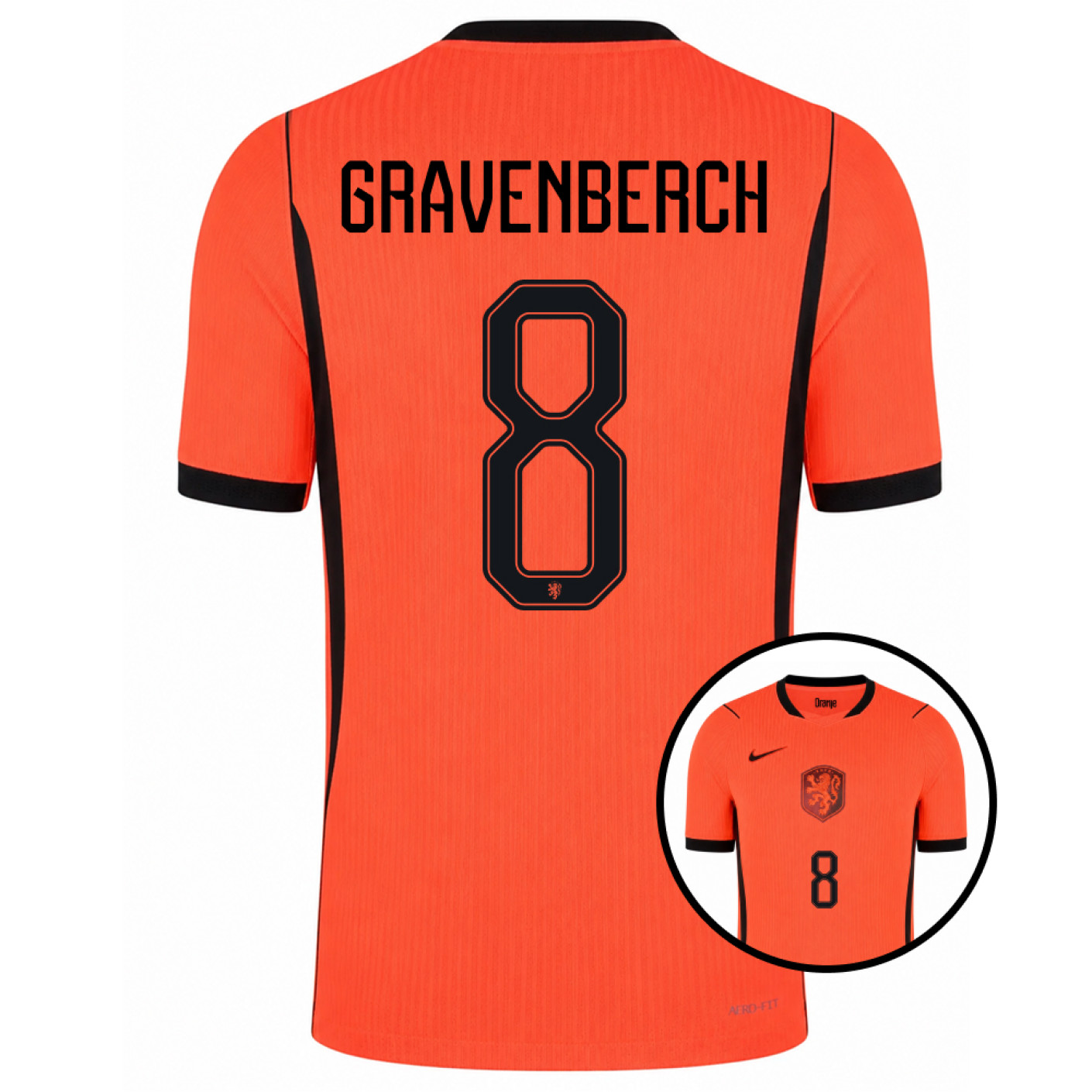 Nike Nederlands Elftal Gravenberch 8 Thuisshirt Authentic 2026-2028