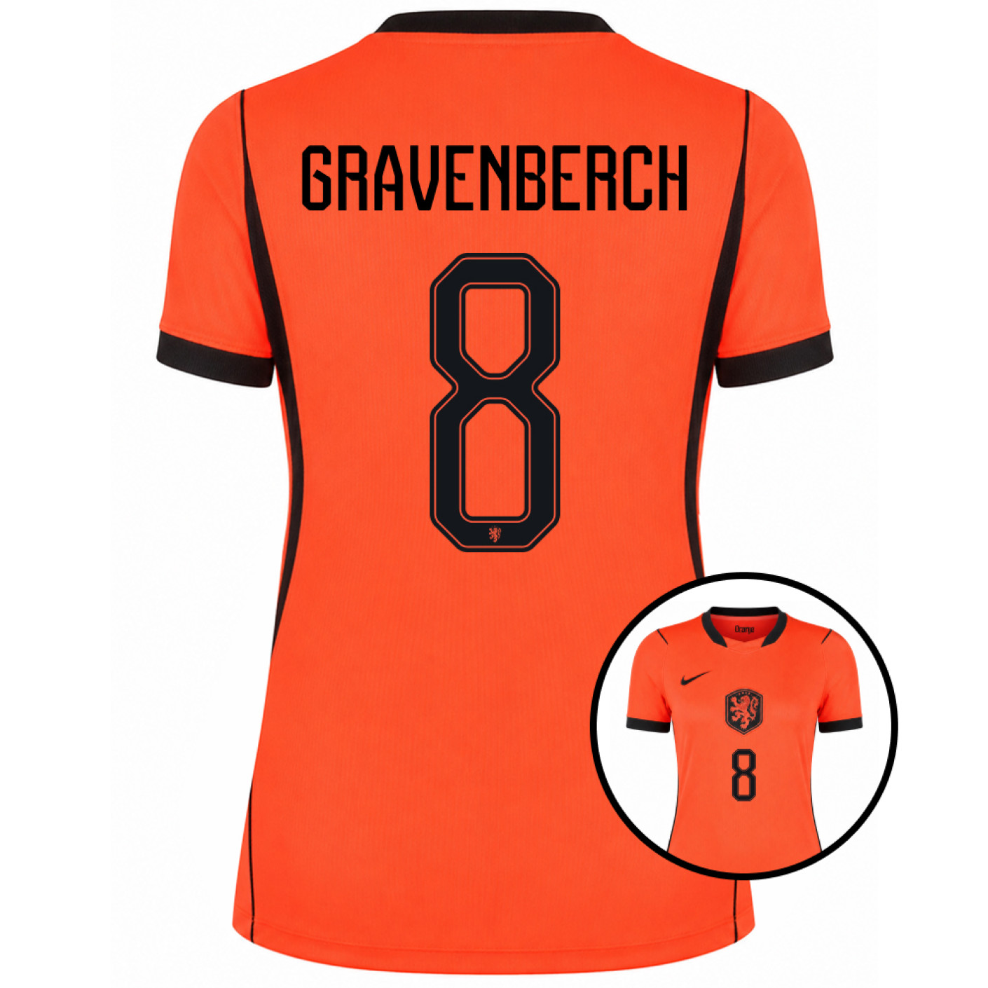 Nike Nederlands Elftal Gravenberch 8 Thuisshirt 2026-2028 Dames