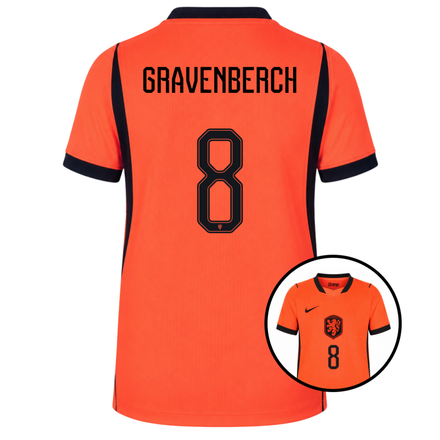 Nike Nederlands Elftal Gravenberch 8 Thuisshirt 2026-2028 Kids