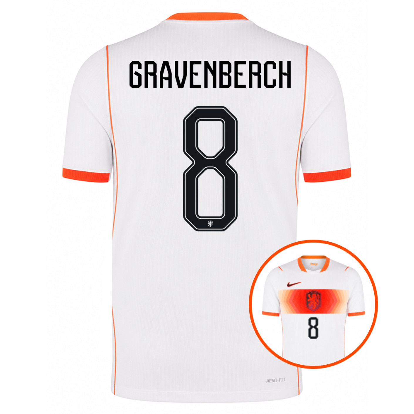 Nike Dutch Team Gravenberch 8 Away Shirt Authentic 2026-2028