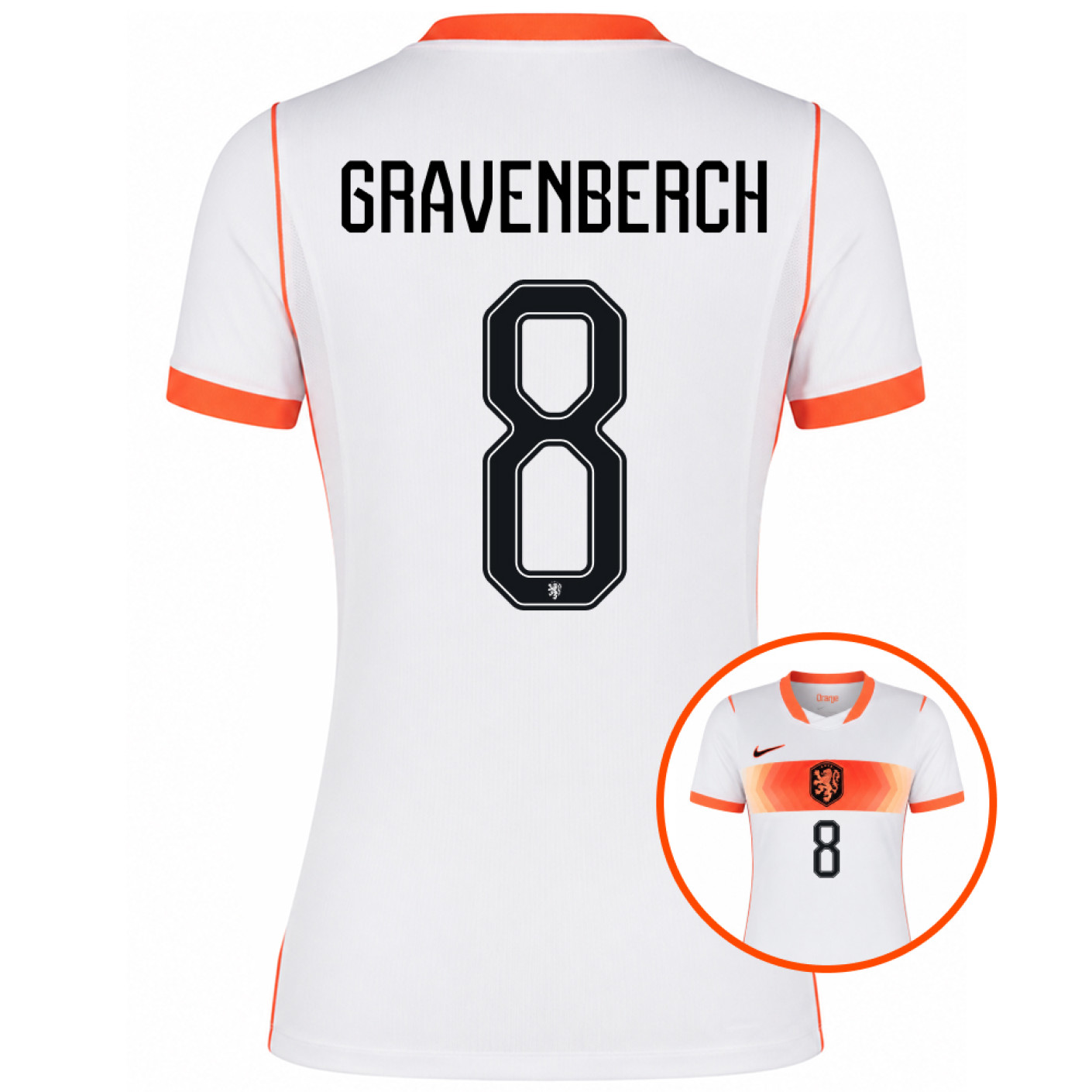 Nike Dutch Team Gravenberch 8 Away Shirt 2026-2028 Women