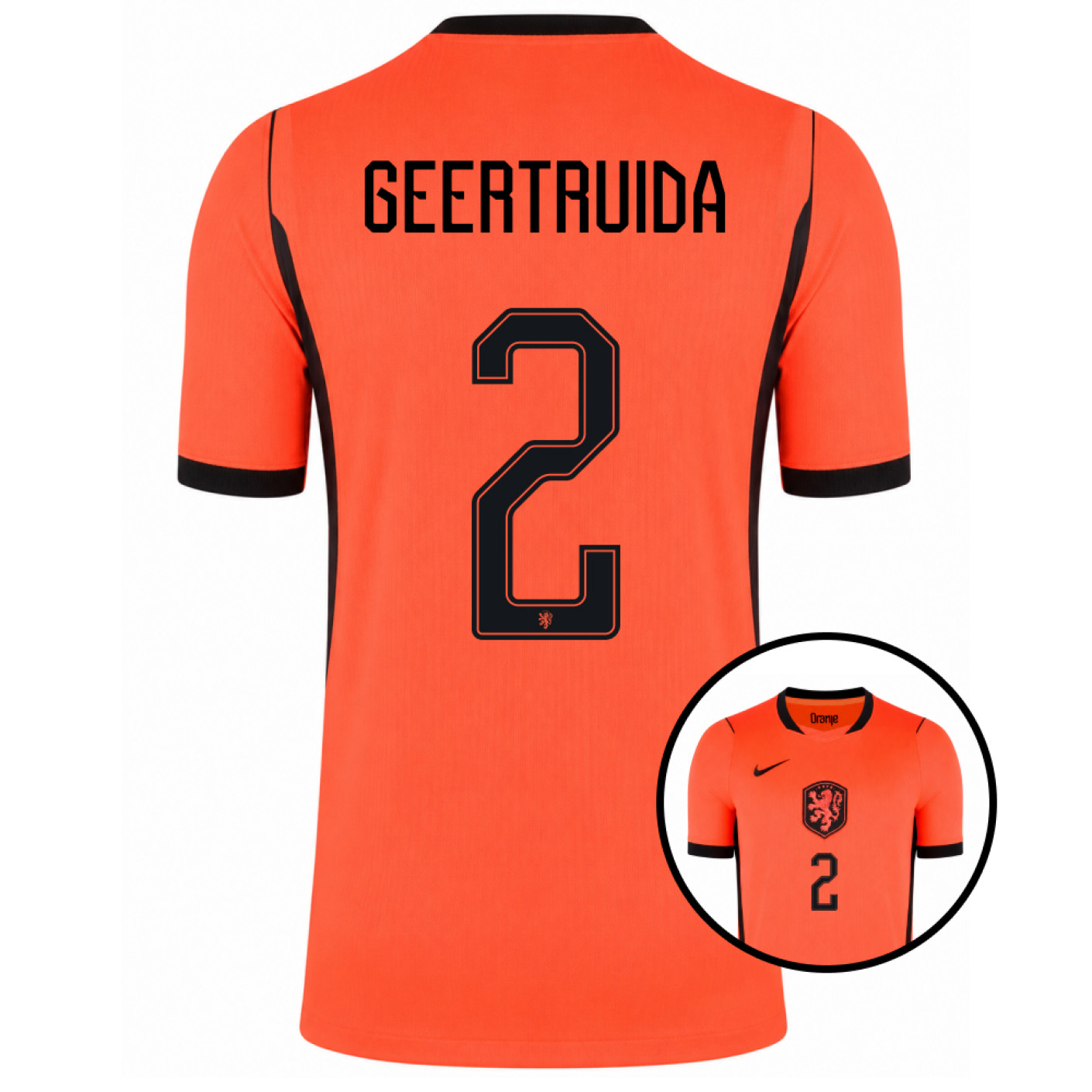 Nike Dutch Team Geertruida 2 Home Shirt 2026-2028