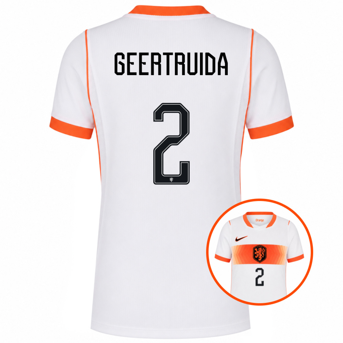 Nike Nederlands Elftal Geertruida 2 Uitshirt 2026-2028 Kids