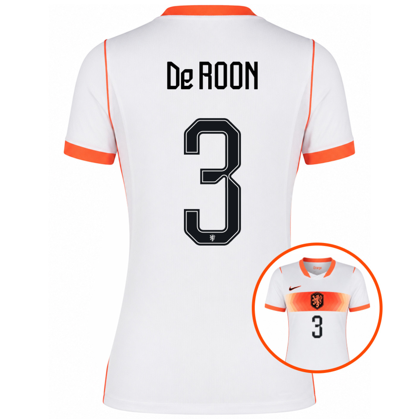 Nike Nederlands Elftal De Roon 3 Uitshirt 2026-2028 Dames
