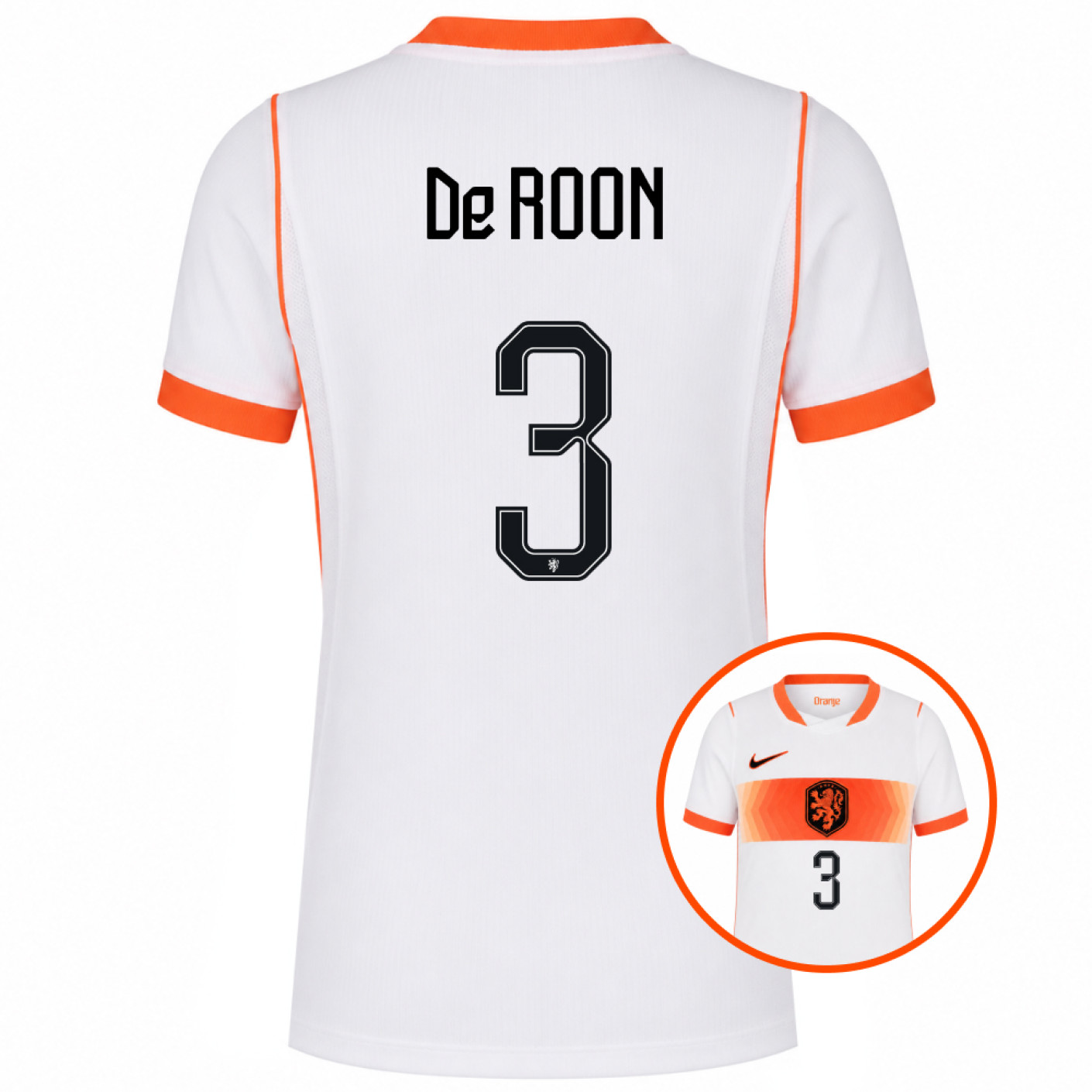 Nike Nederlands Elftal De Roon 3 Uitshirt 2026-2028 Kids