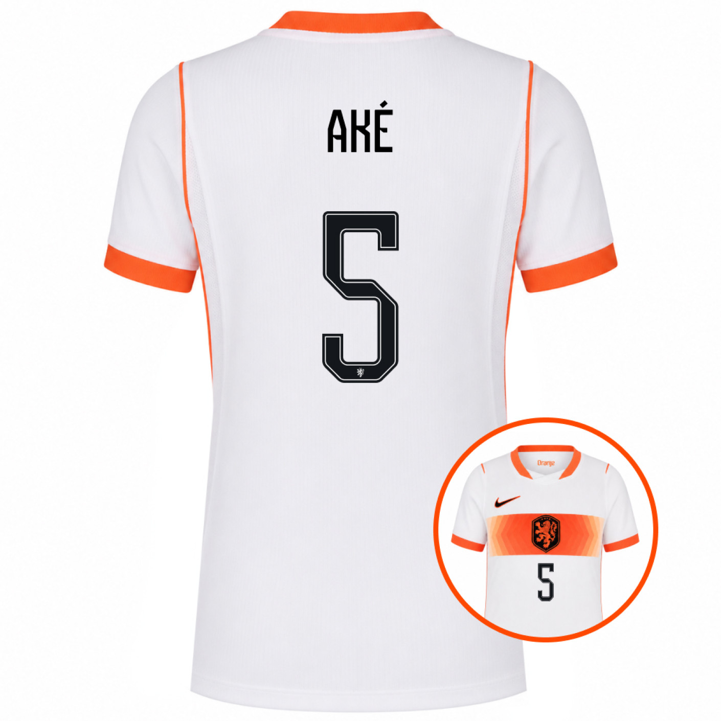 Nike Nederlands Elftal Aké 5 Uitshirt 2026-2028 Kids
