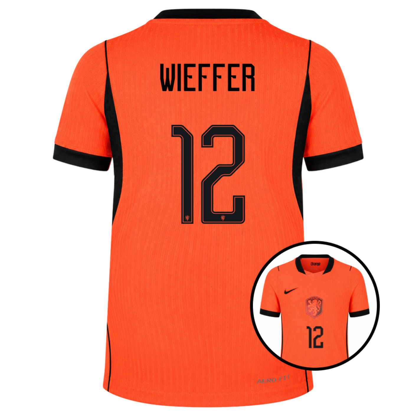 Nike Dutch Team Wieffer 12 Authentic Home Shirt 2026-2028 Kids