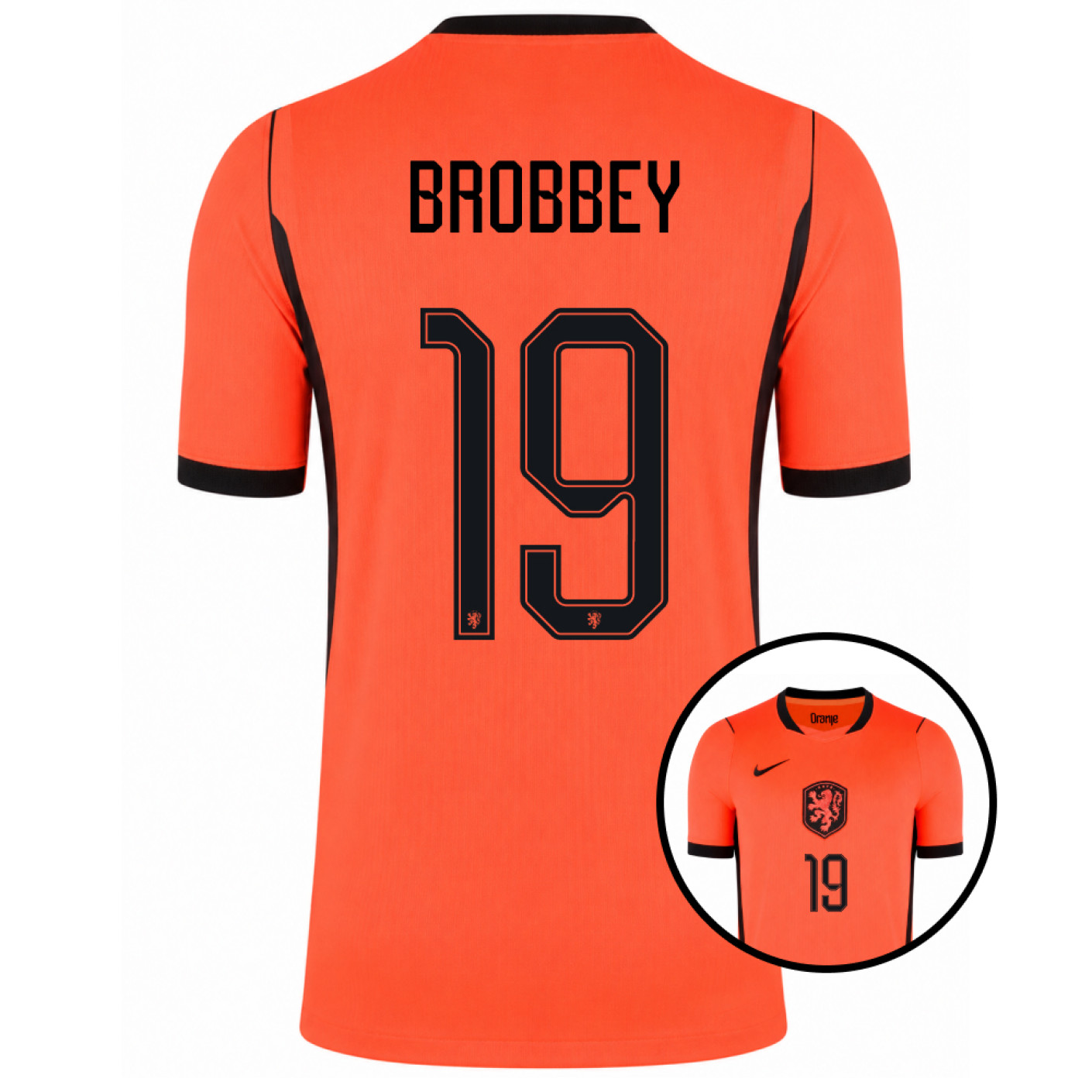 Nike Nederlands Elftal Brobbey 19 Thuisshirt 2026-2028