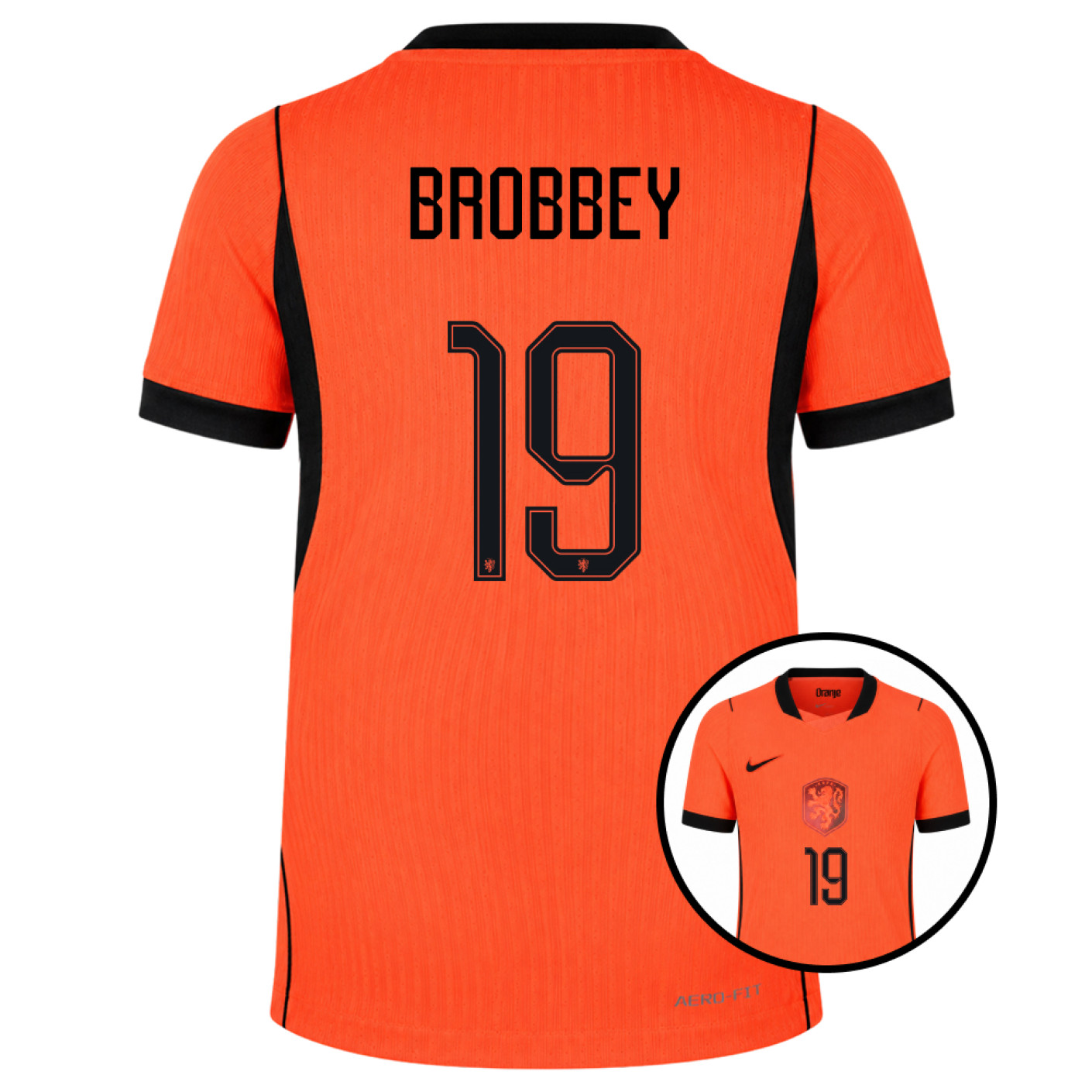 Nike Dutch Team Brobbey 19 Authentic 2026-2028 Kids Home Shirt