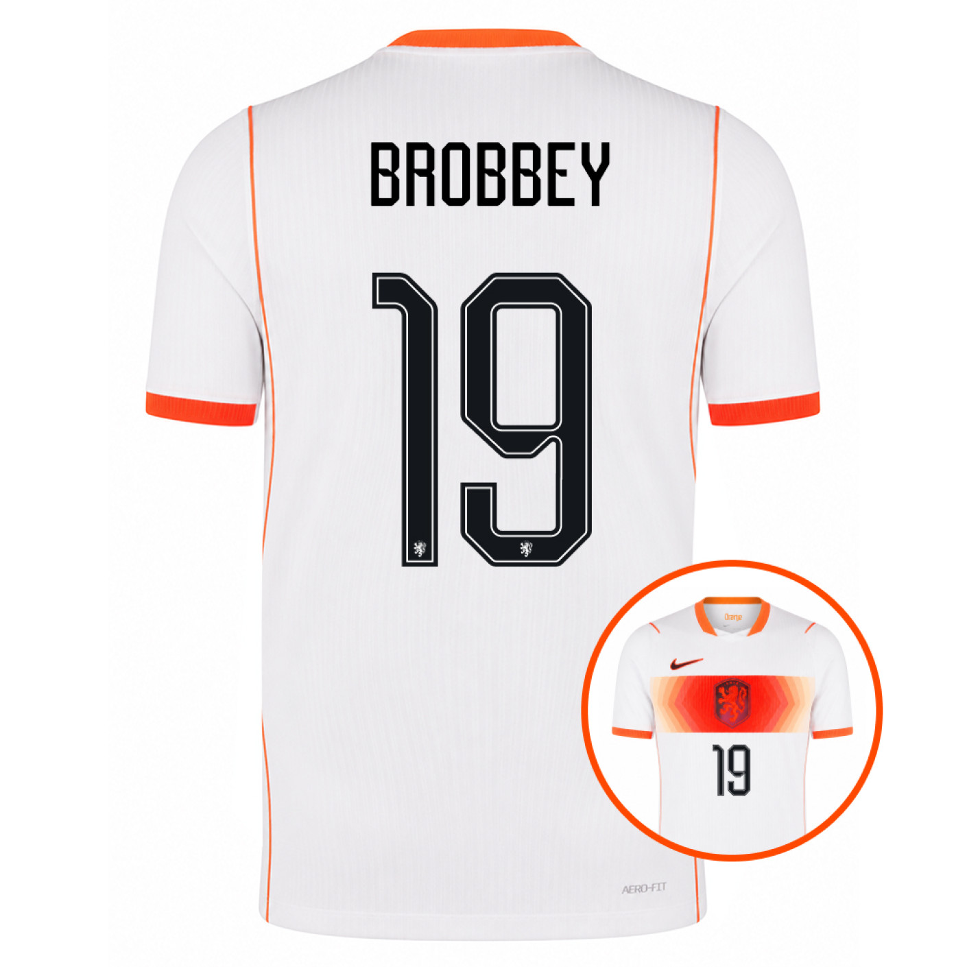 Nike Nederlands Elftal Brobbey 19 Uitshirt Authentic 2026-2028