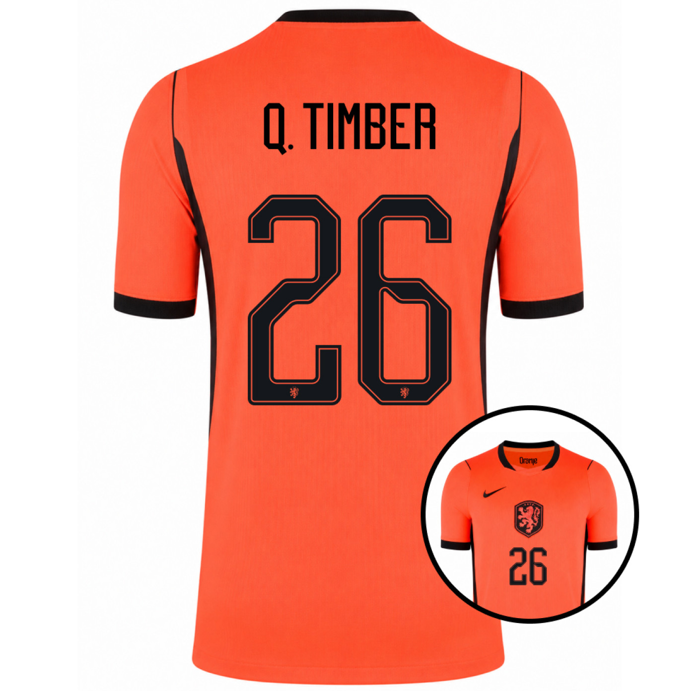Nike Dutch Team Q. Timber 26 Home Shirt 2026-2028