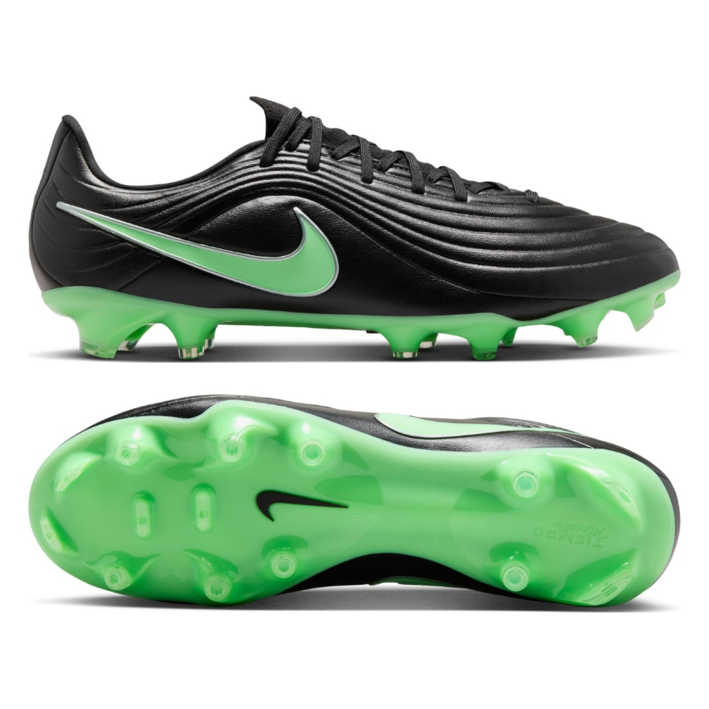 Nike Tiempo Academy Maestro (MG) Gras / Kunstgras Voetbalschoenen Zwart Felgroen Zilvergrijs