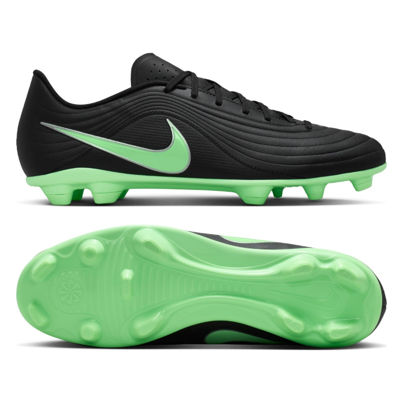 Nike Tiempo Maestro Club (MG) Grass/Artificial Grass Football Boots Black Bright Green Silver Grey