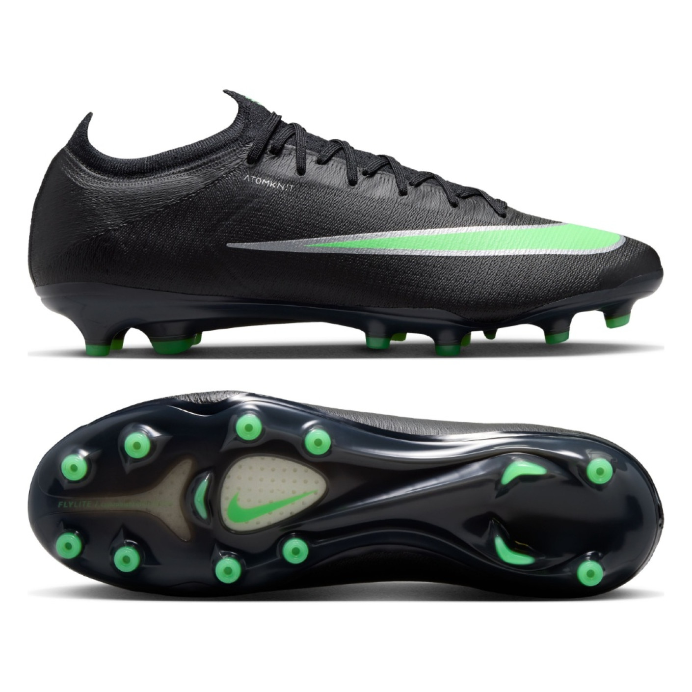 Nike Mercurial Vapor 17 Elite Kunstgras Voetbalschoenen (AG) Zwart Felgroen Zilvergrijs