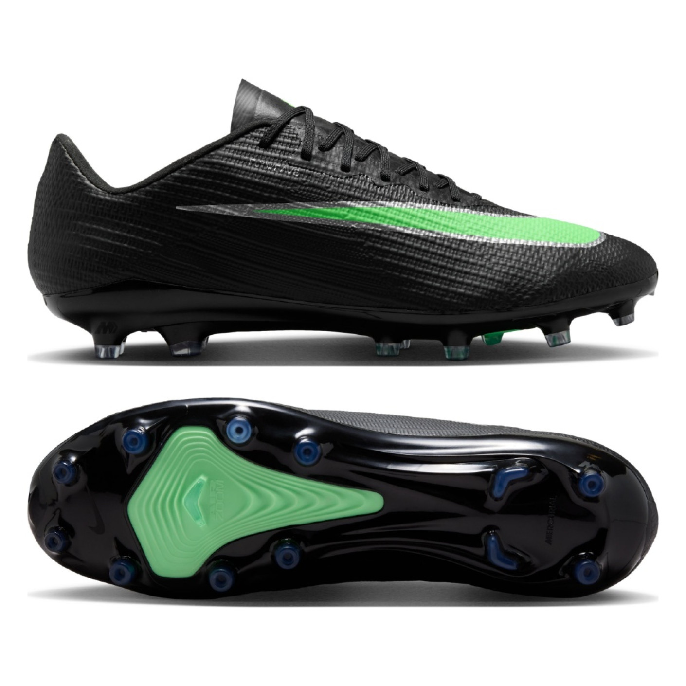 Nike Zoom Mercurial Superfly 11 Pro (AG) Kunstgras Voetbalschoenen Zwart Felgroen Zilvergrijs
