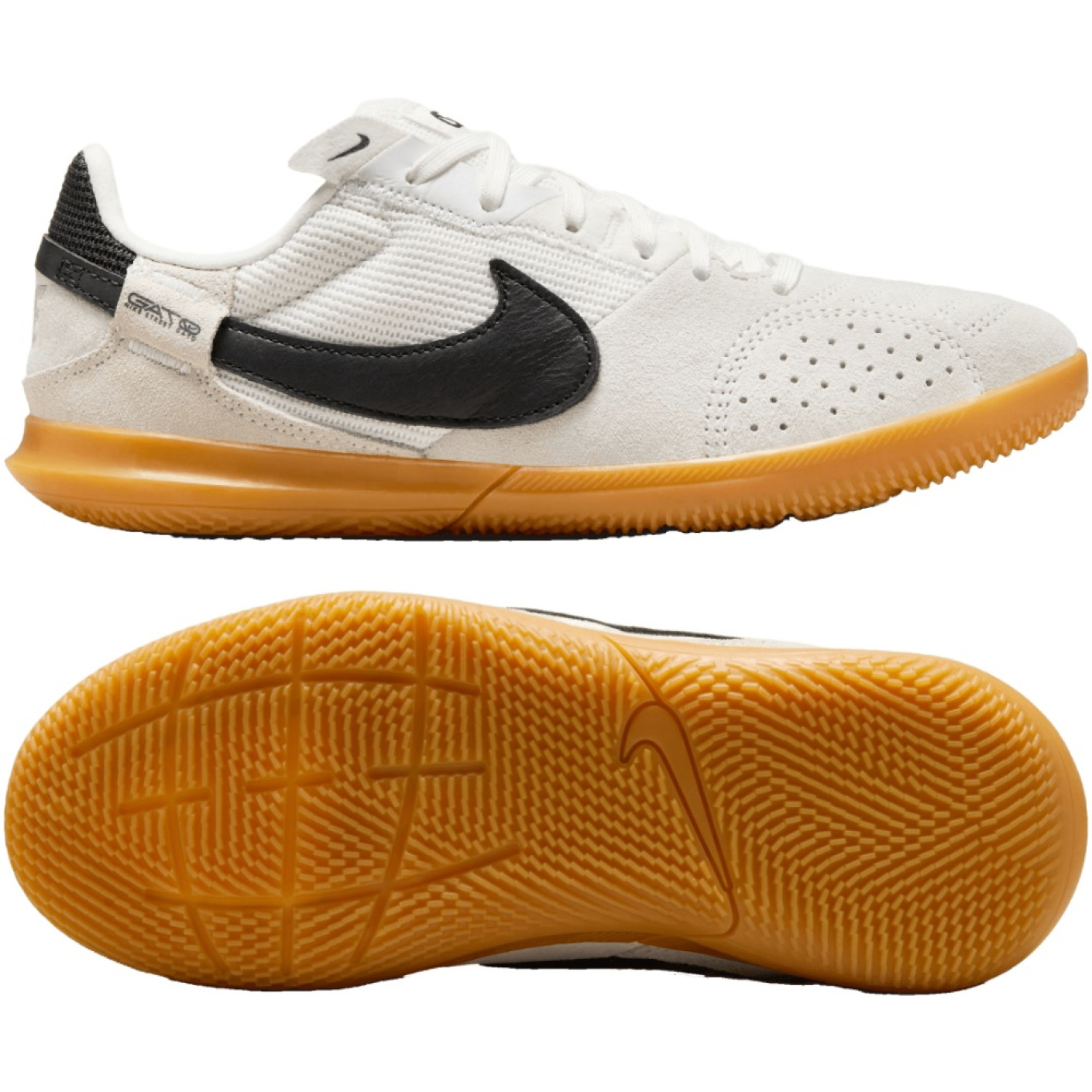 Nike Street Football Shoes Street Gato Kids White Black Light Grey Brown