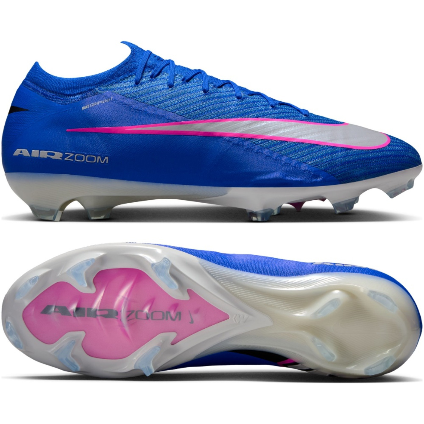 Nike Zoom Mercurial Vapor Elite 16 Gras Voetbalschoenen (FG) Blauw Wit Felroze