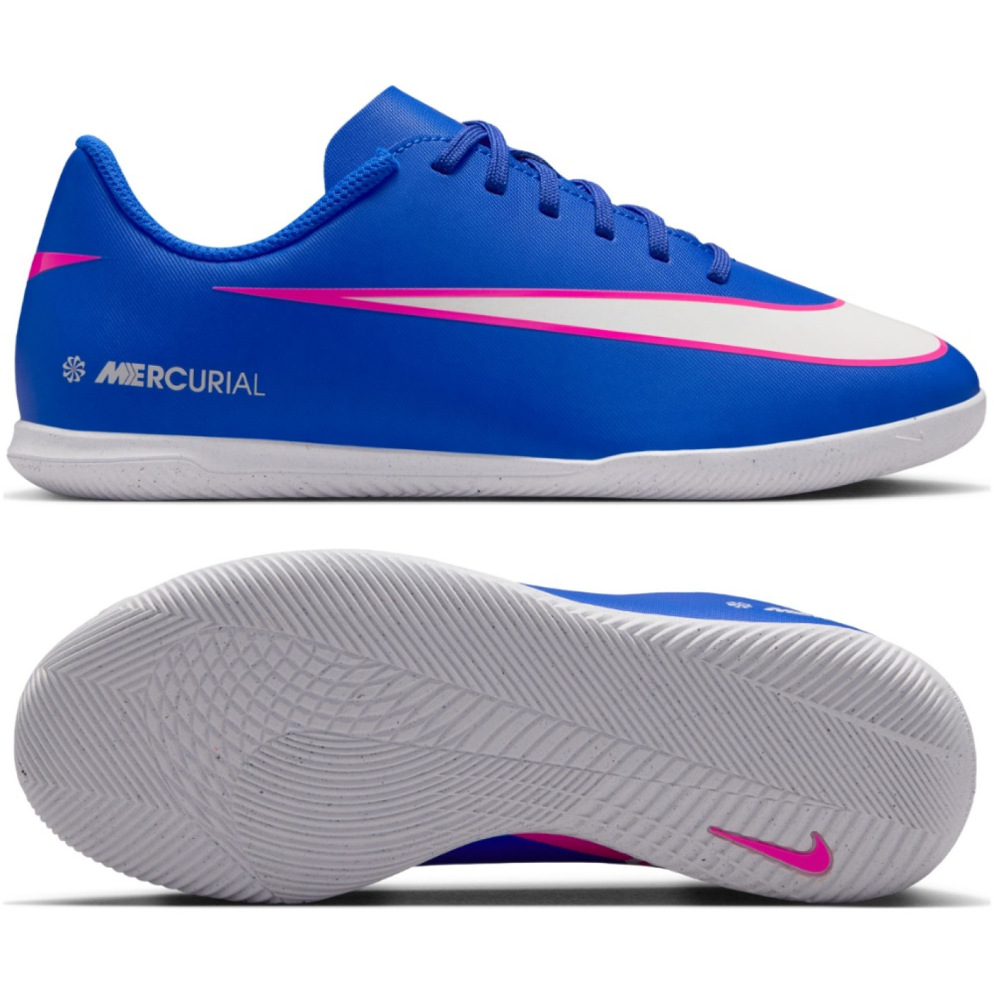 Nike Mercurial Club Vapor 16 Indoor Football Boots (IN) Kids Blue White Hot Pink