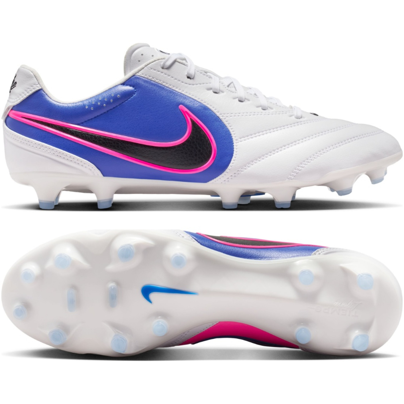 Nike Tiempo Pro Ligera Gras Football Boots (FG) White Blue Hot Pink