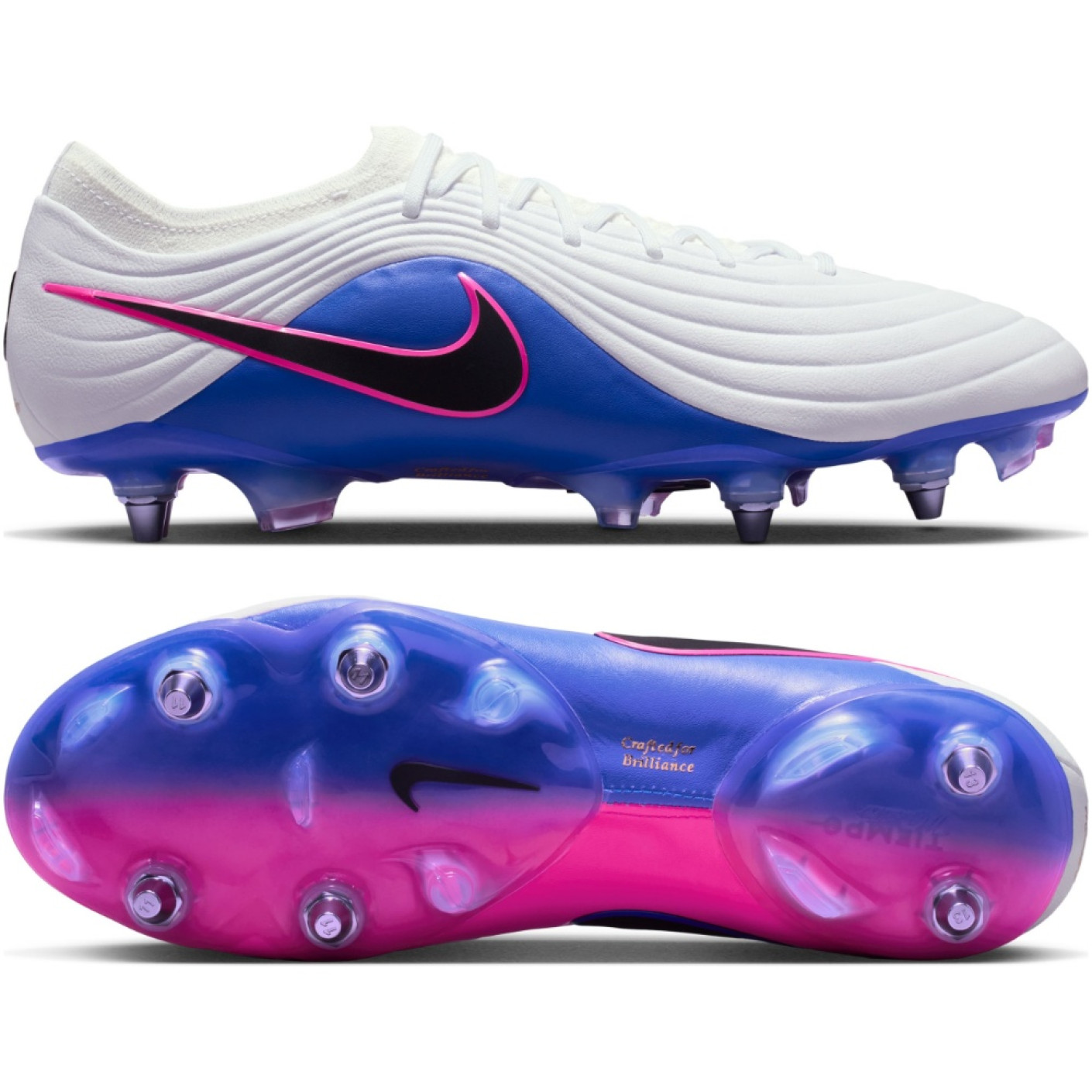 Nike Tiempo Elite Maestro IJzeren-Nop Voetbalschoenen (SG) Wit Blauw Felroze