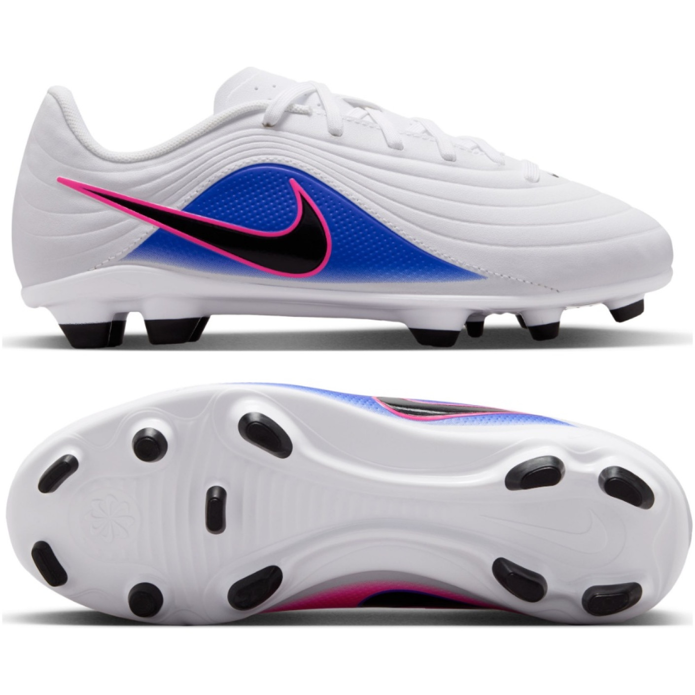 Nike Tiempo Club Maestro Grass/Artificial Grass Football Boots (MG) Kids White Blue Hot Pink