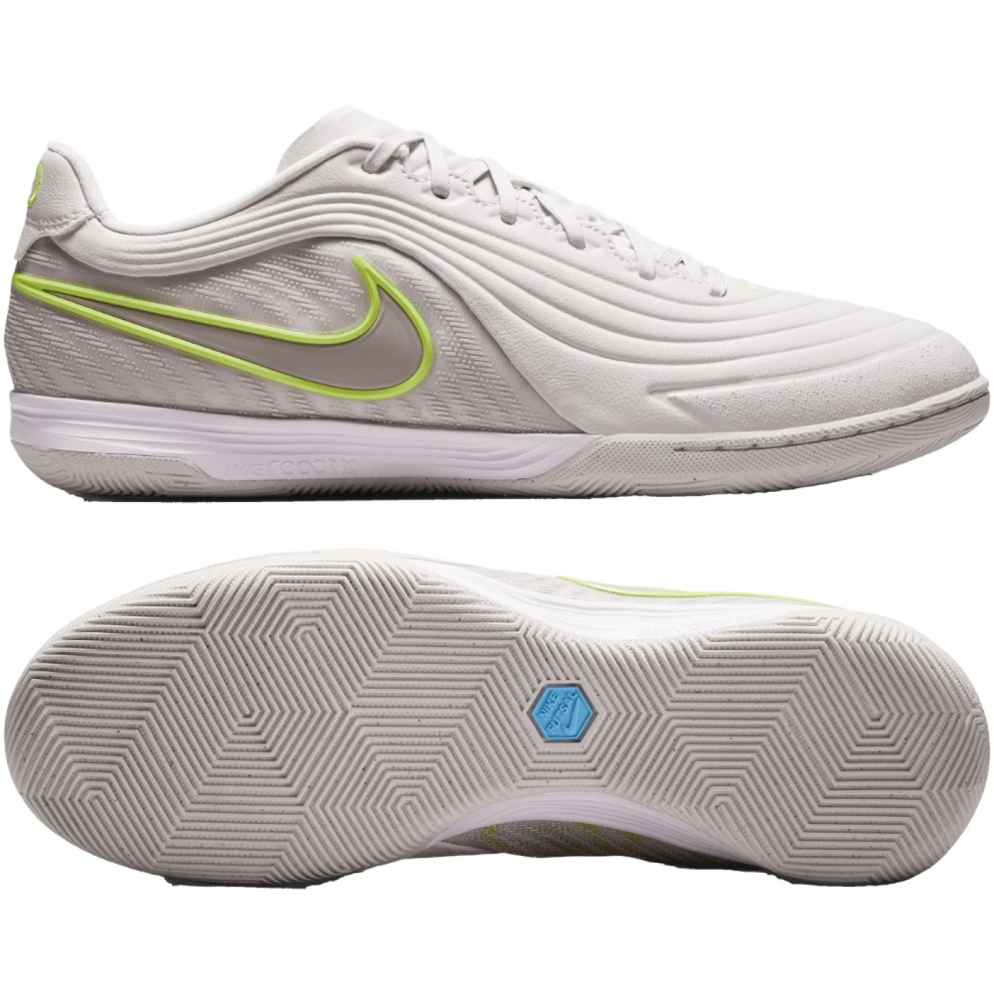 Nike Tiempo Reactgato (IN) Light Grey Lime Indoor Football Boots