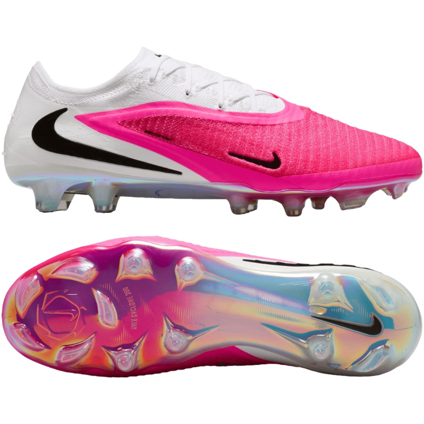 Nike Phantom 6 Low Elite (FG) Gras Football Boots White Hot Pink Black