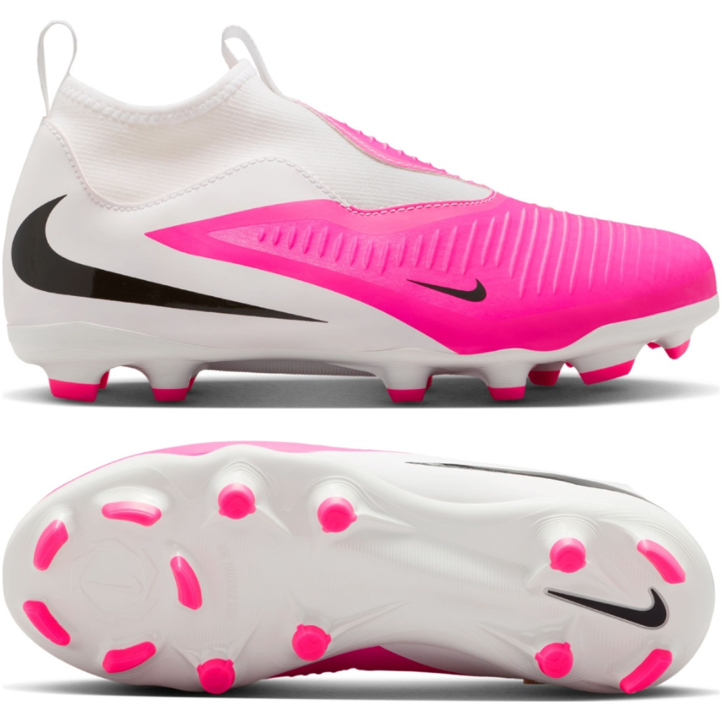 Nike Phantom 6 Academy High (MG) Grass/Artificial Grass Football Boots Kids White Hot Pink Black