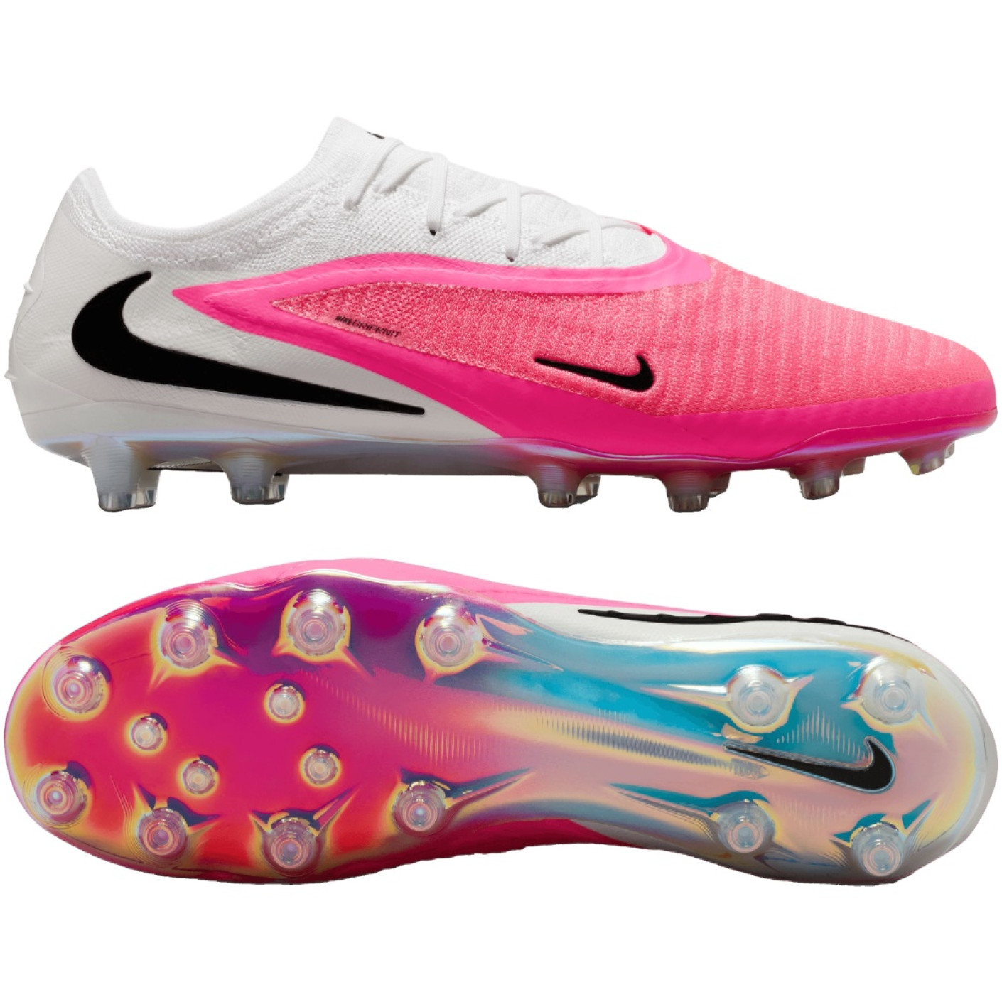 Nike Phantom 6 Low Elite (AG) Artificial Grass Football Boots White Hot Pink Black