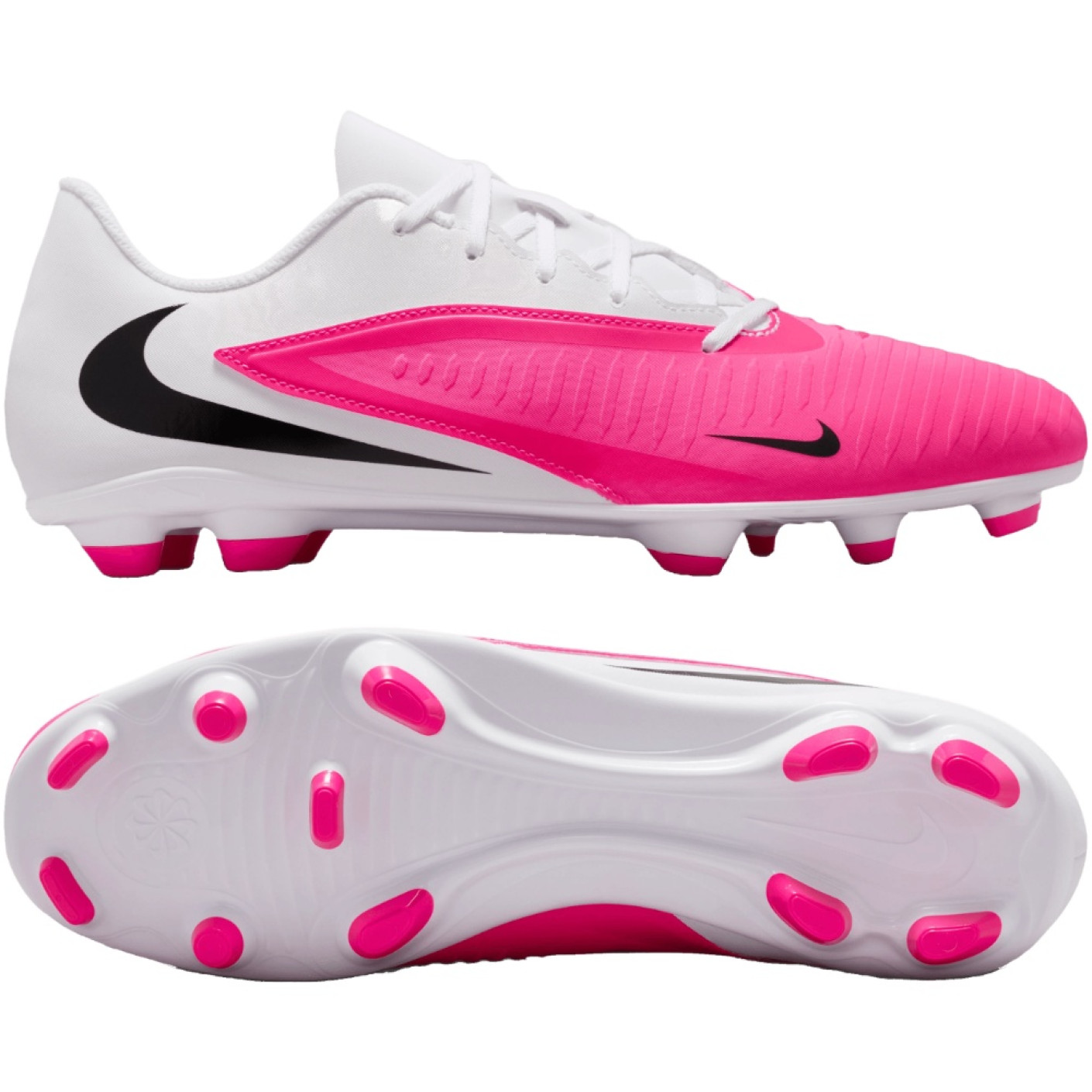 Nike Phantom 6 Low Club (MG) Grass/Artificial Grass Football Boots White Hot Pink Black