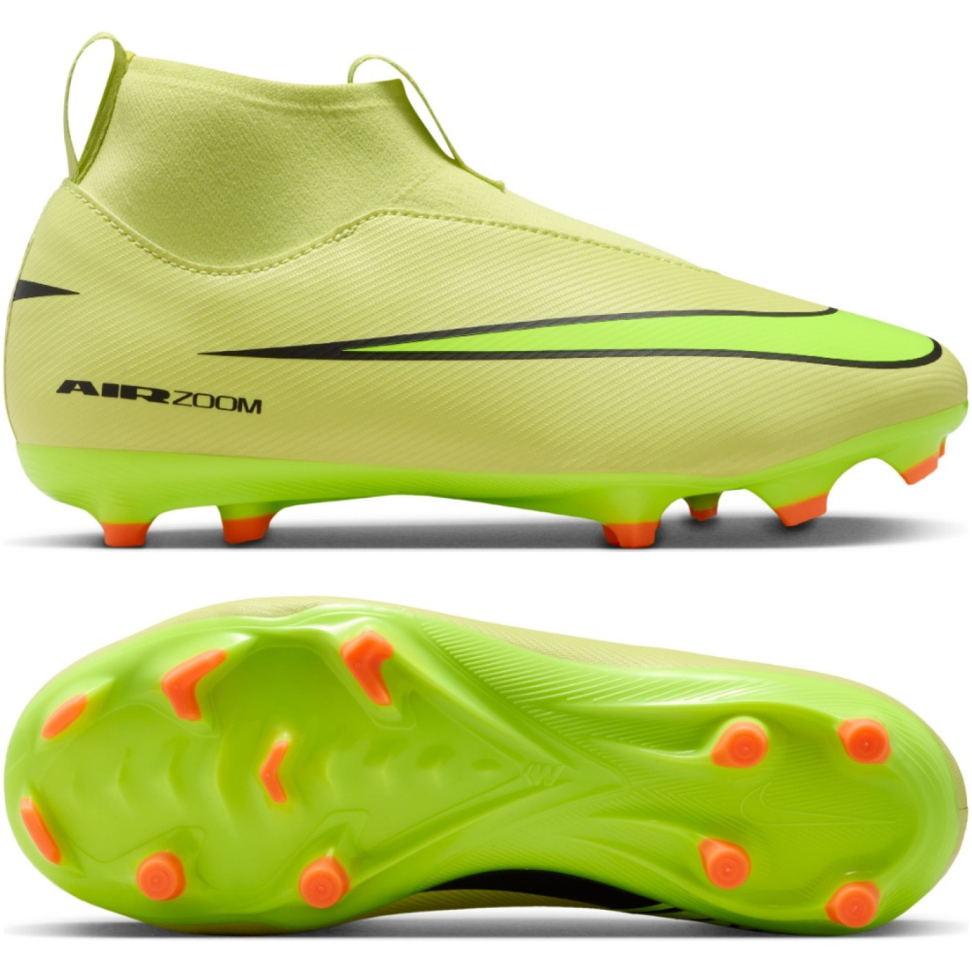 Nike Zoom Mercurial Superfly Academy 10 Grass/Artificial Grass Football Boots (MG) Kids Yellow Neon Yellow Orange