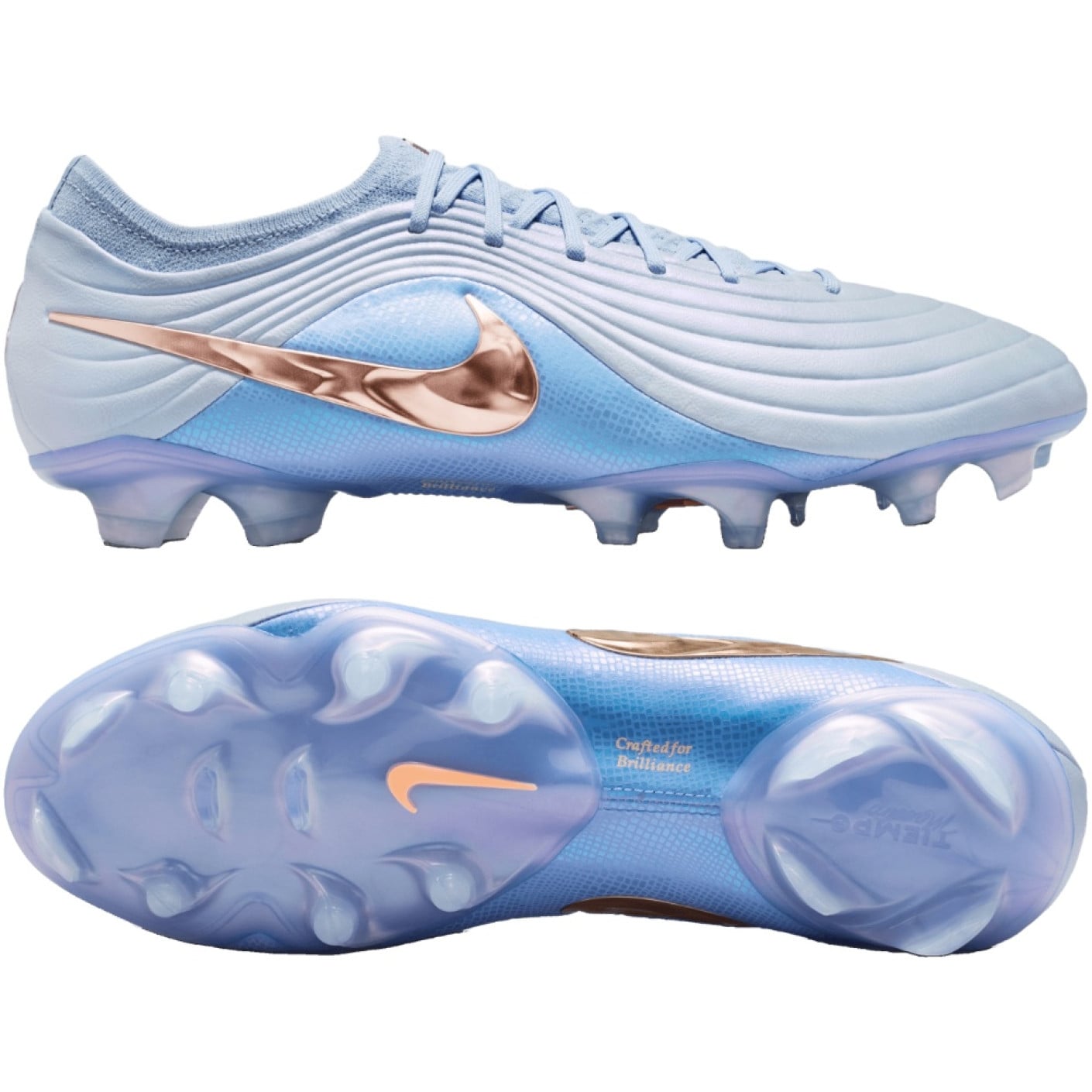 Nike Tiempo Maestro Elite LV8 Gras Voetbalschoenen (FG) Lichtblauw Paarsblauw Brons