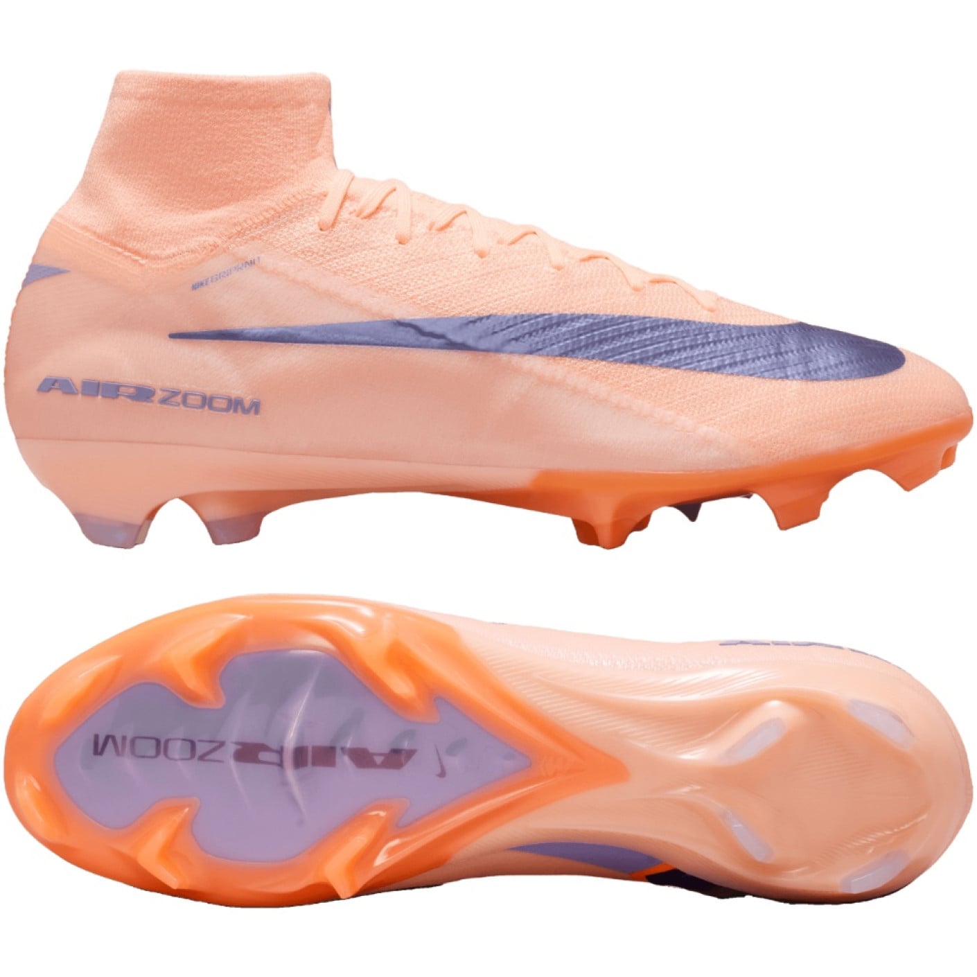 Nike Zoom Mercurial Superfly 10 Elite LV8 Gras Voetbalschoenen (FG) Zalmroze Donkerblauw Paars