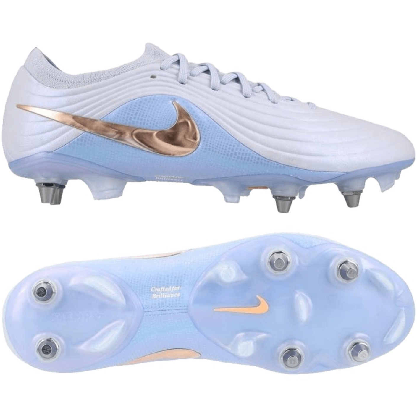 Nike Tiempo Maestro Elite LV8 IJzeren-Nop Voetbalschoenen (SG) Lichtblauw Paarsblauw Brons