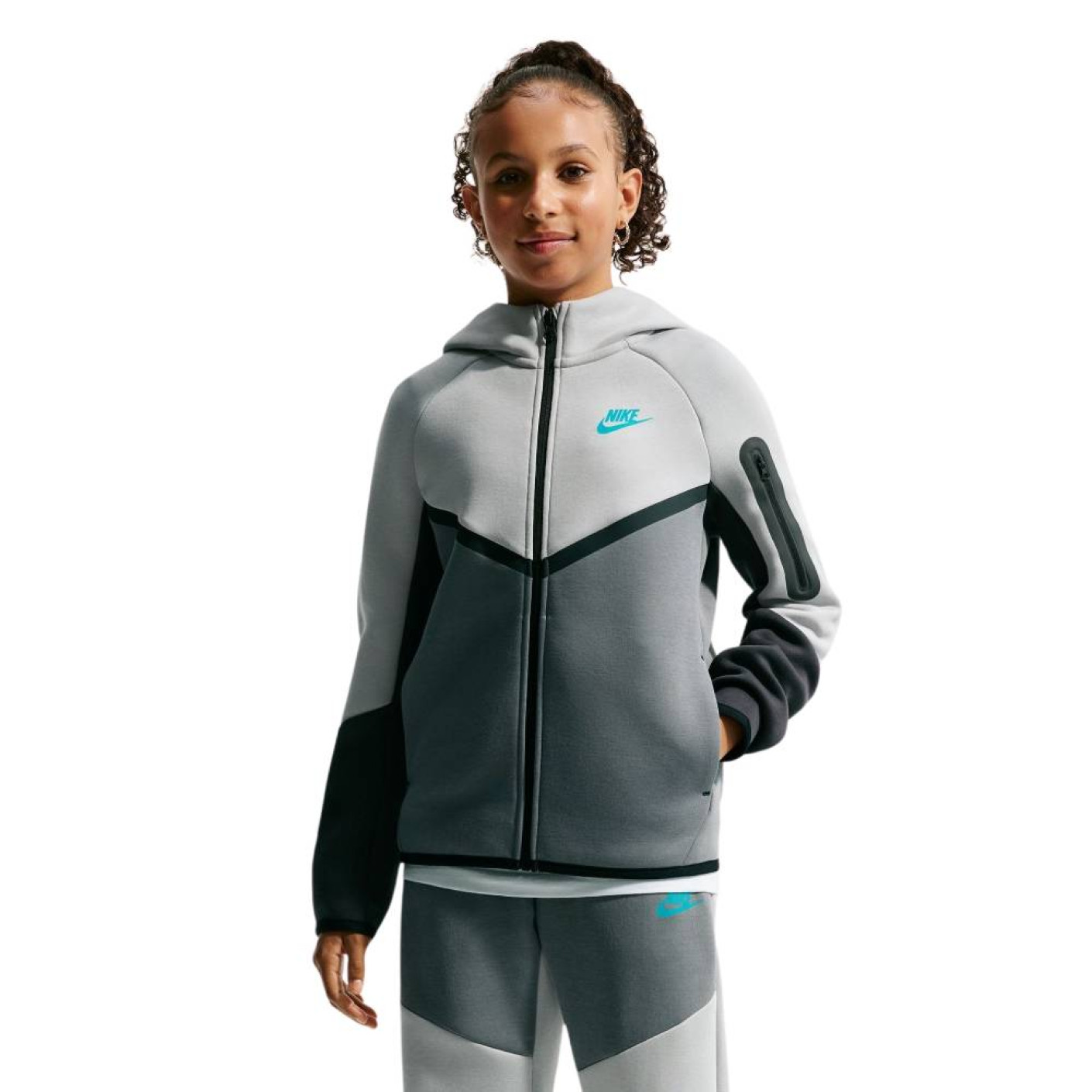 Nike Tech Fleece Vest Kids Grijs Donkergrijs Zwart Blauw