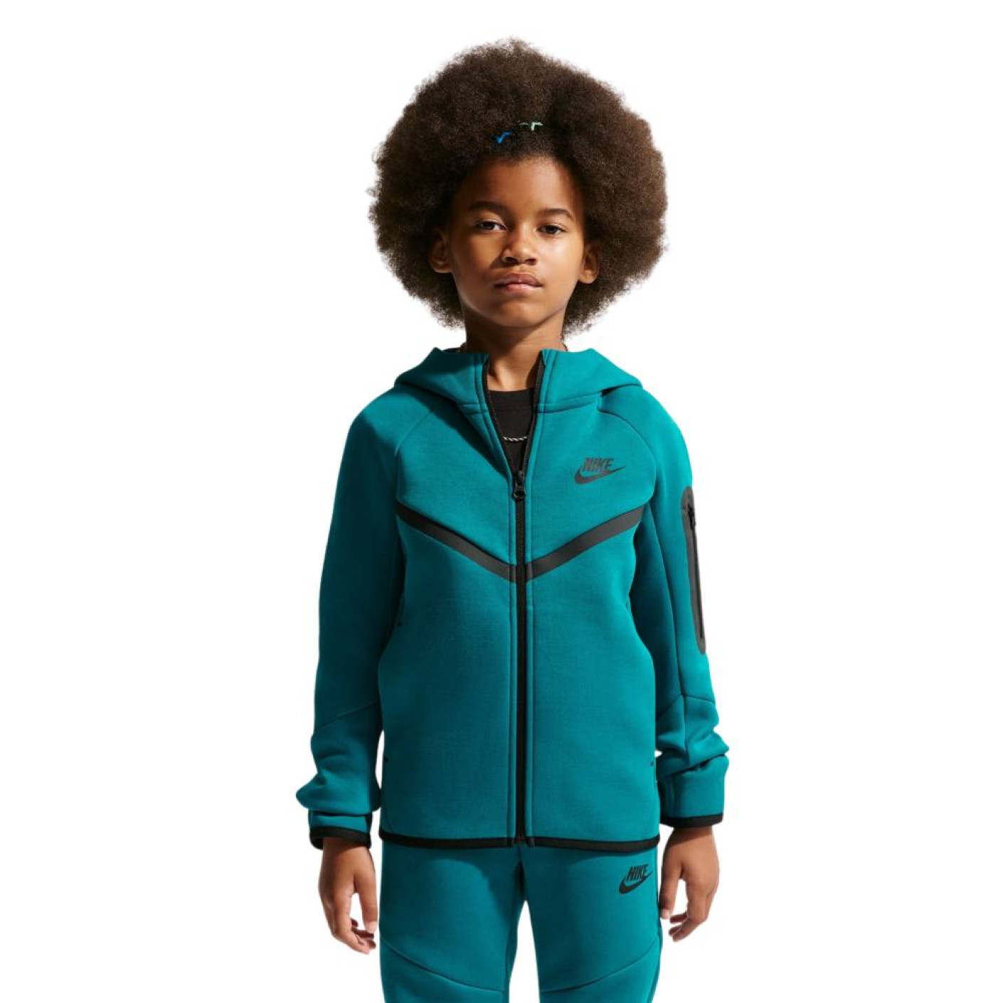 Nike Tech Fleece Vest Kids Turquoise Zwart