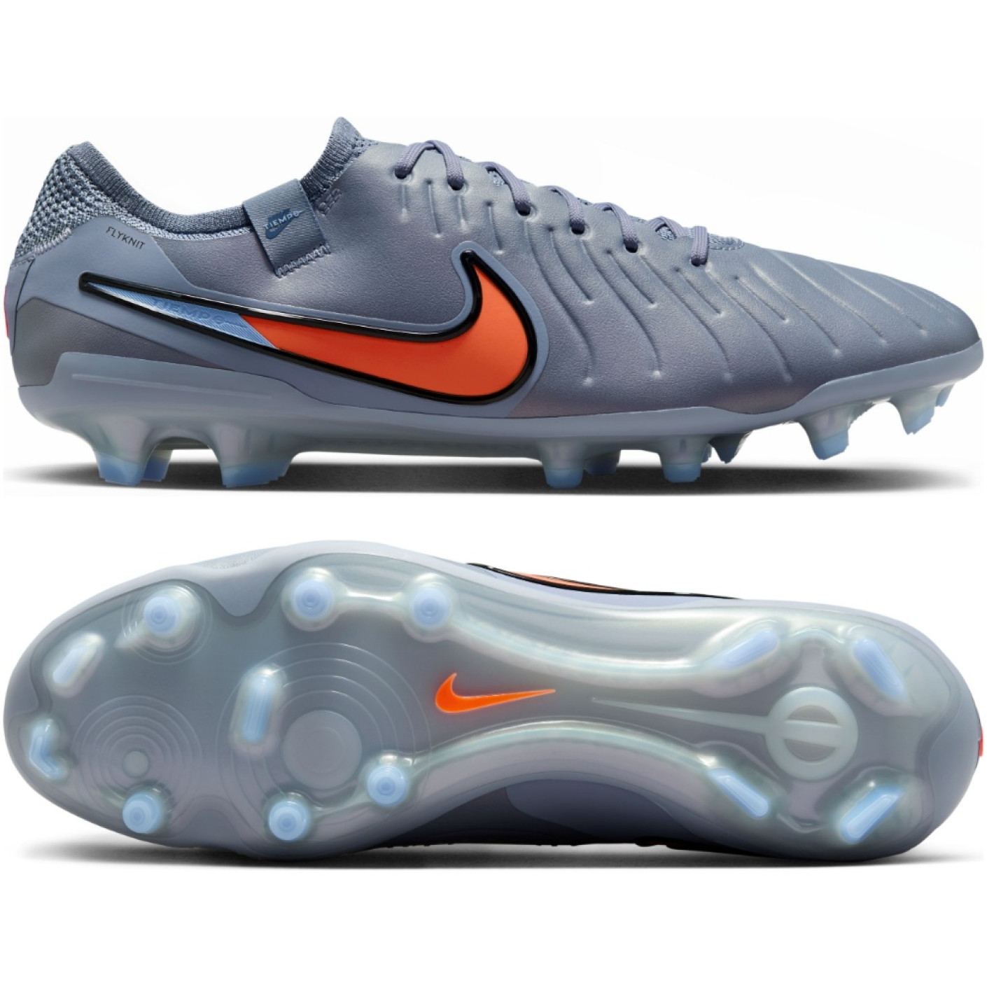 Nike Tiempo Legend Elite 10 Gras Voetbalschoenen (FG) Lichtblauw Felrood Zwart