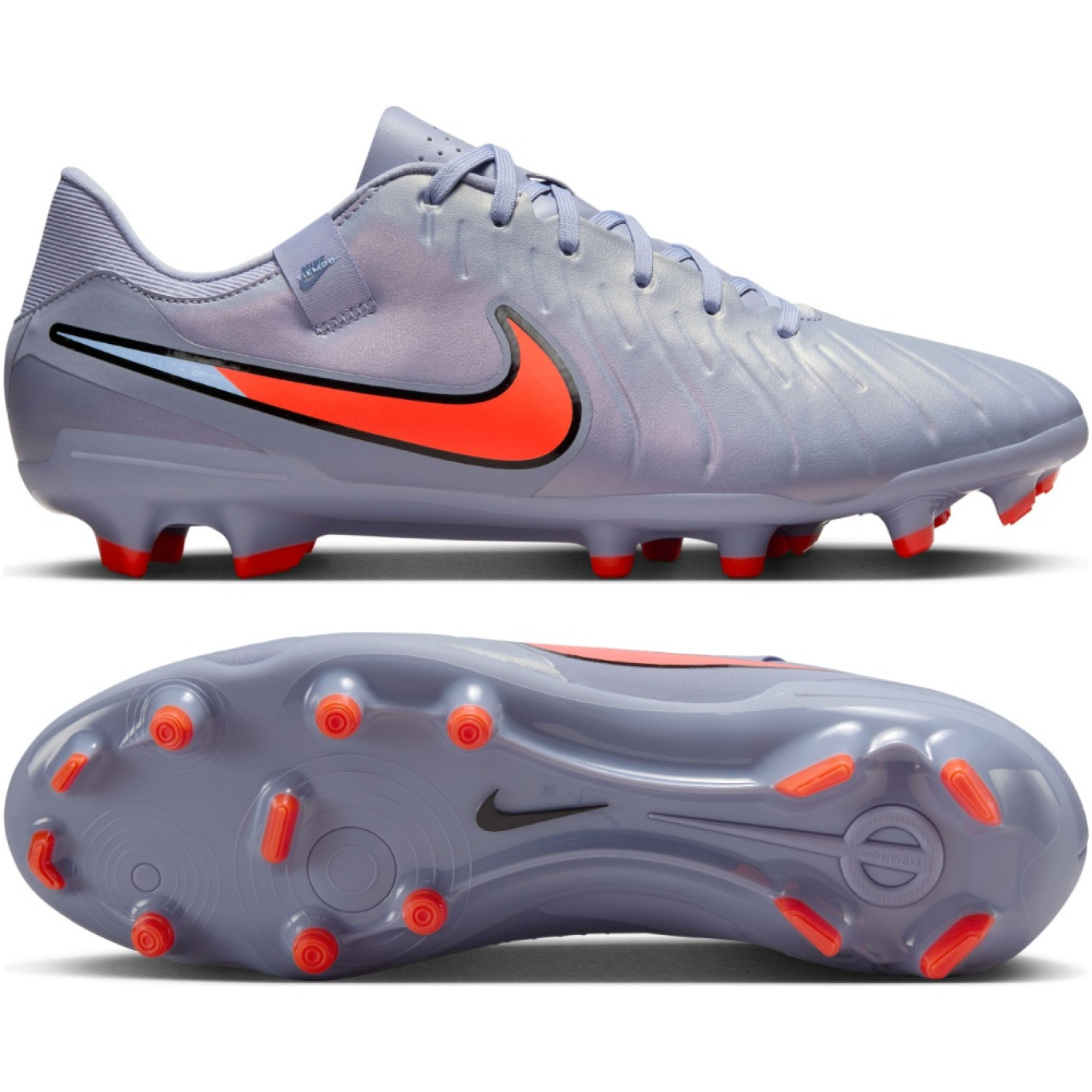 Nike Tiempo Legend Academy 10 Gras / Kunstgras Voetbalschoenen (MG) Lichtblauw Felrood Zwart