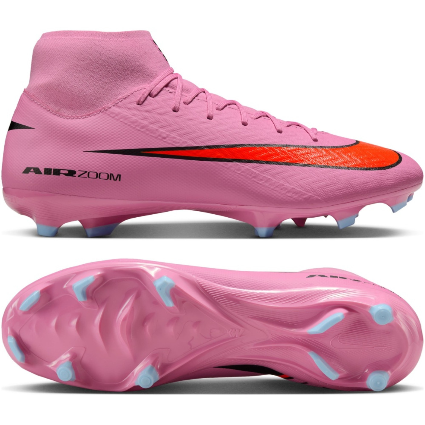 Nike Zoom Mercurial Superfly Academy 10 Grass/Artificial Grass Football Boots (MG) Pink Bright Red Light Blue