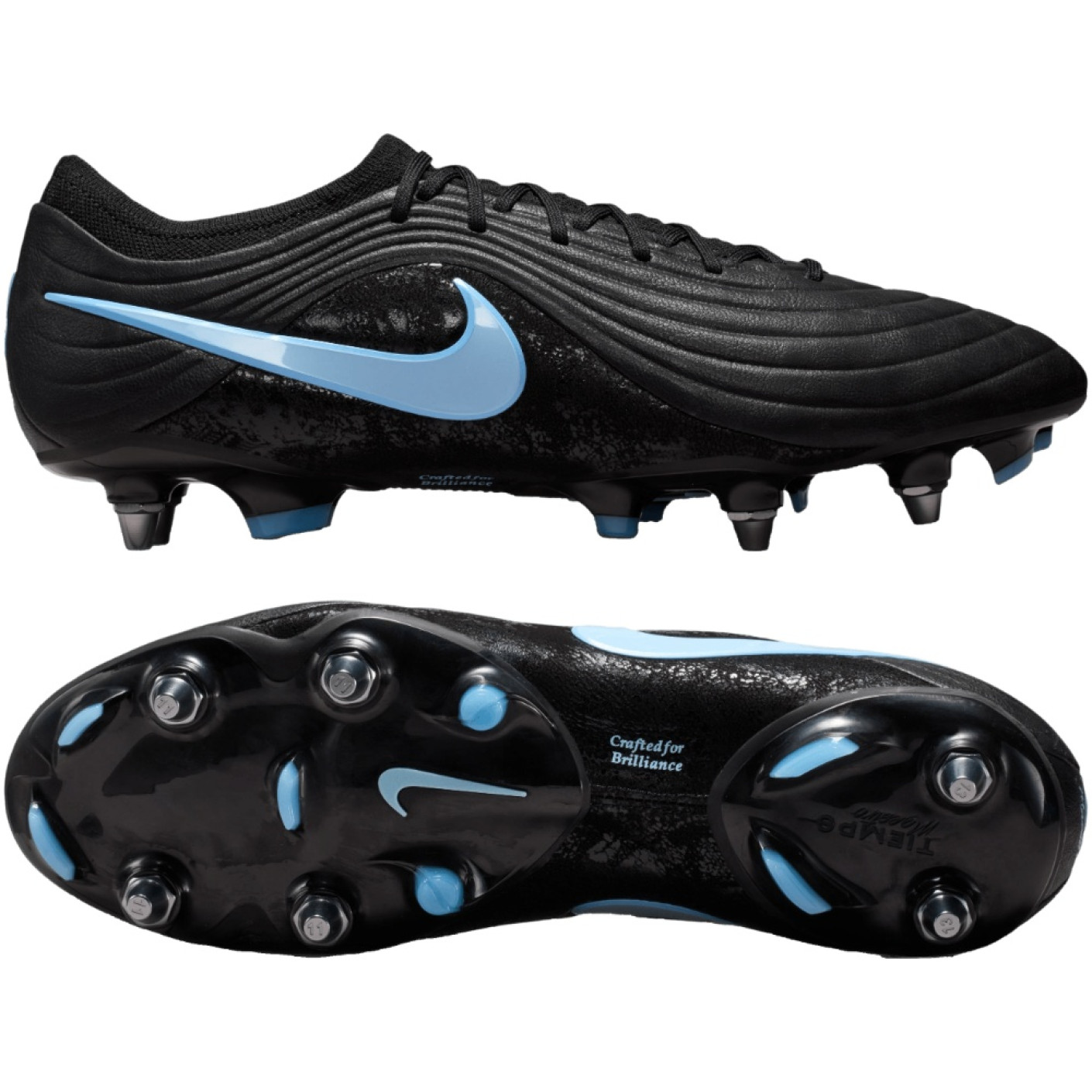 Nike Tiempo Elite Maestro Iron Stud Football Boots (SG) Black Light Blue