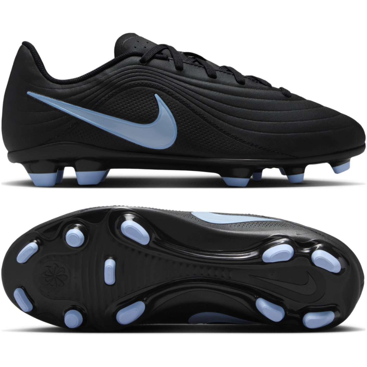 Nike Tiempo Club Maestro Gras / Kunstgras Voetbalschoenen (MG) Kids Zwart Lichtblauw