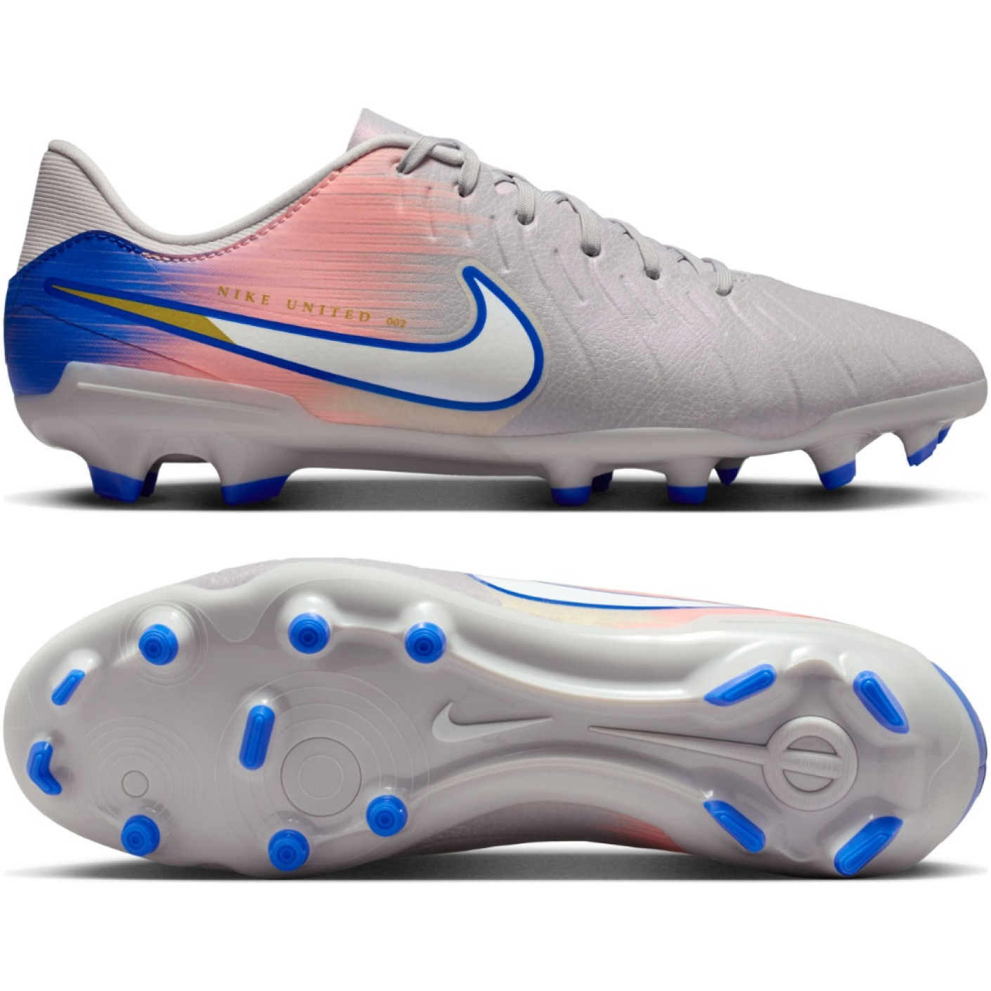 Nike Tiempo Legend 10 Academy Grass/Artificial Grass Football Boots (MG) Grey Blue Pink