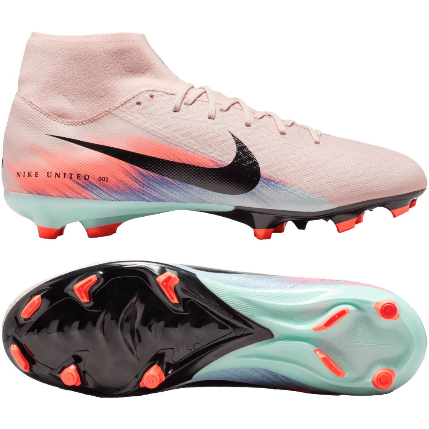 Nike Zoom Mercurial Superfly 10 Academy Grass/Artificial Grass Football Boots (MG) Pink Blue Turquoise