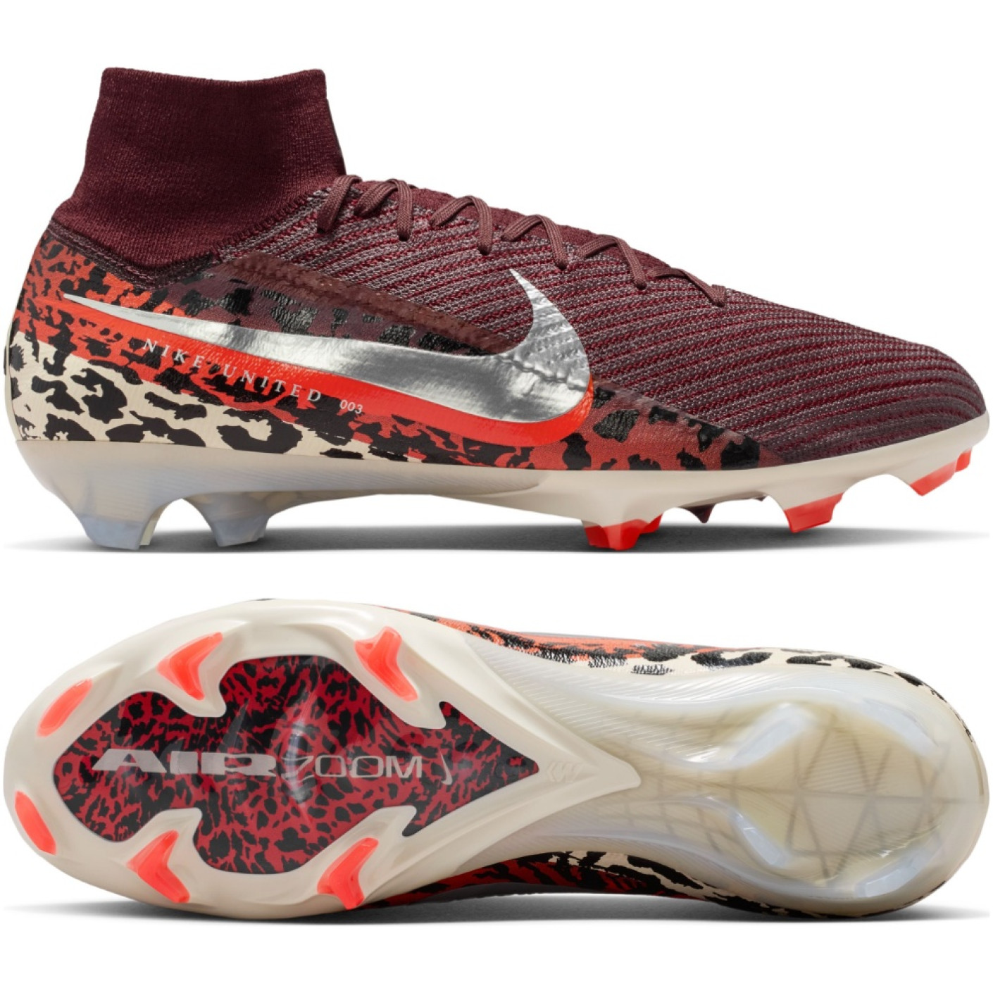 Nike Zoom Mercurial Elite Superfly 10 Grass Football Boots (FG) Burgundy Silver Orange