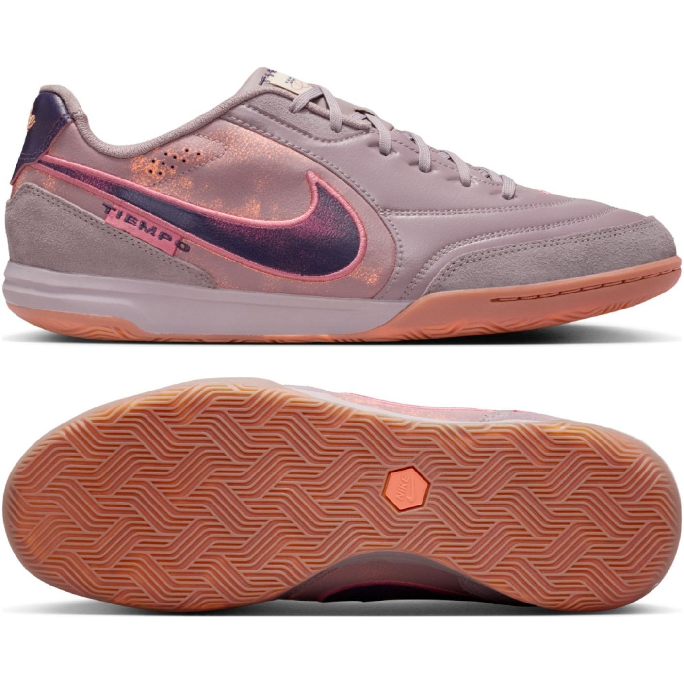 Nike Tiempo Straatvoetbalschoenen Streetgato Lichtpaars Paars Roze