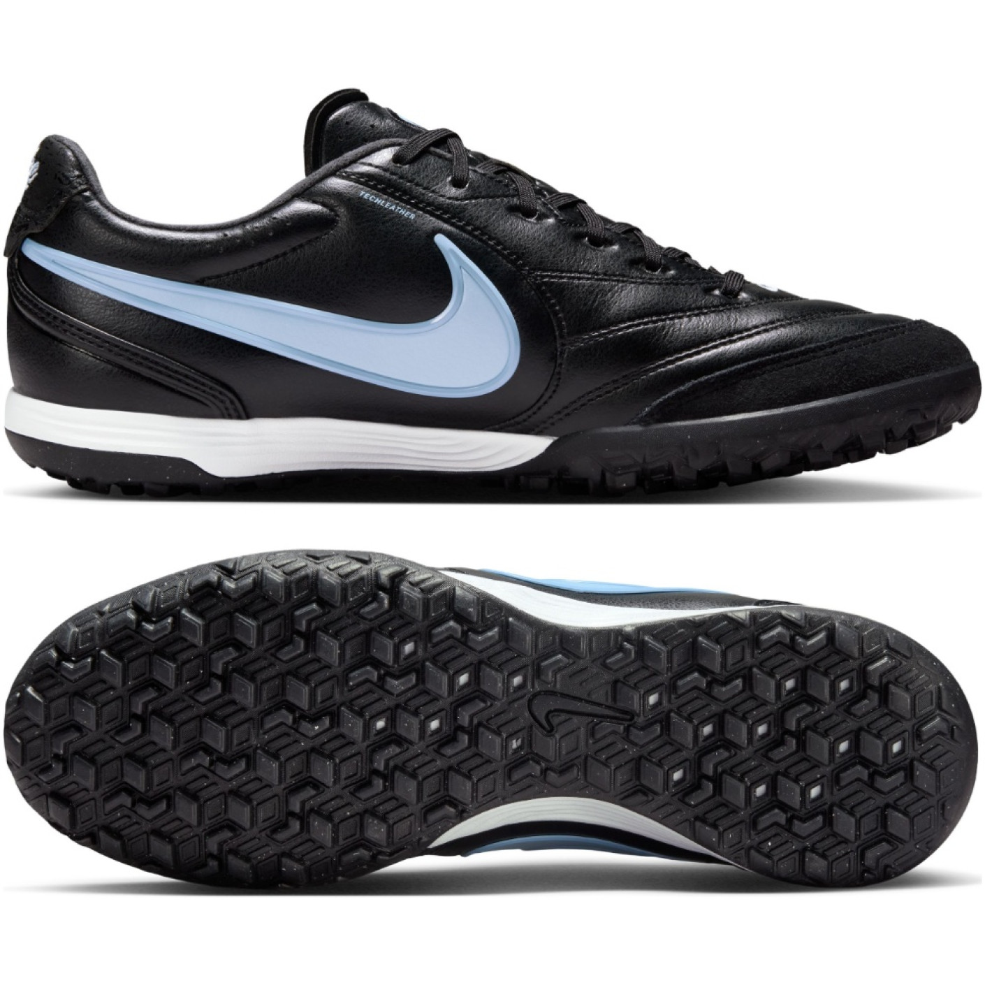 Nike Tiempo Pro Ligera Turf Football Boots (TF) Black Light Blue