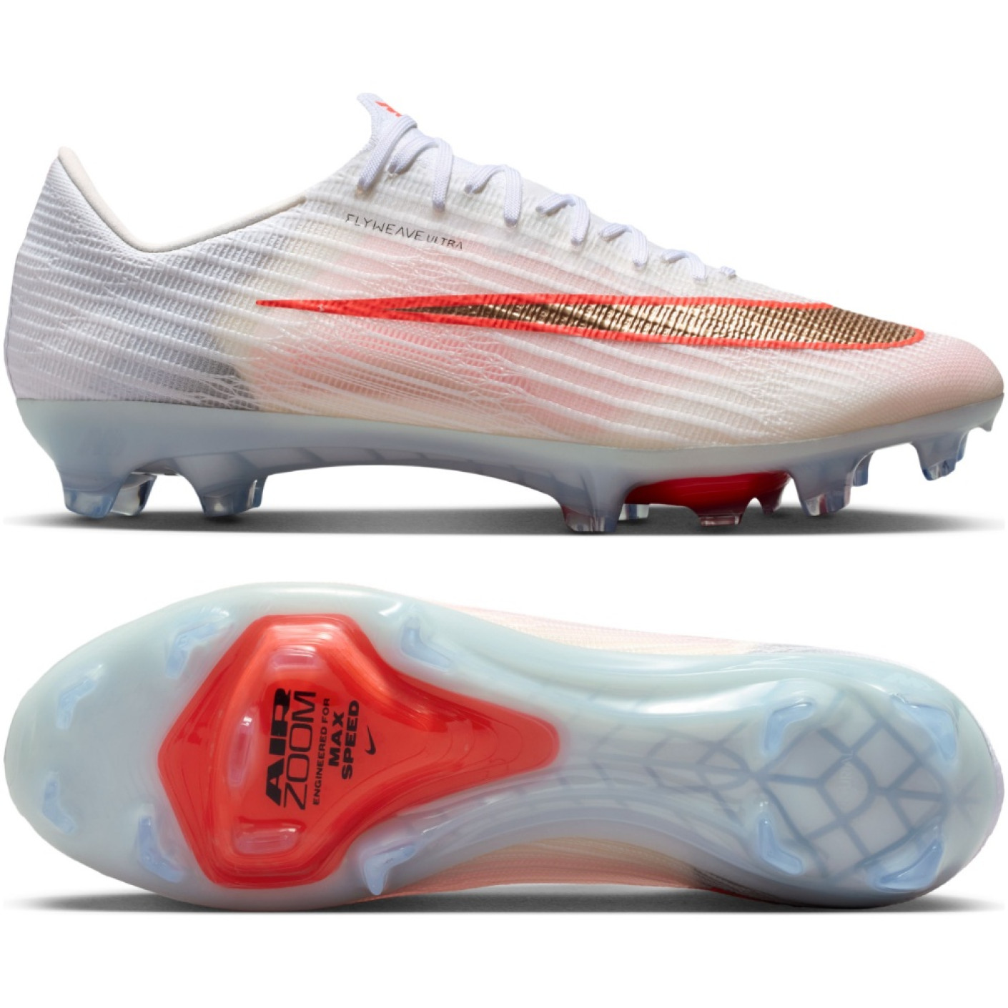 Nike Zoom Mercurial Superfly 11 Elite (FG) Gras Voetbalschoenen Wit Felrood Goud