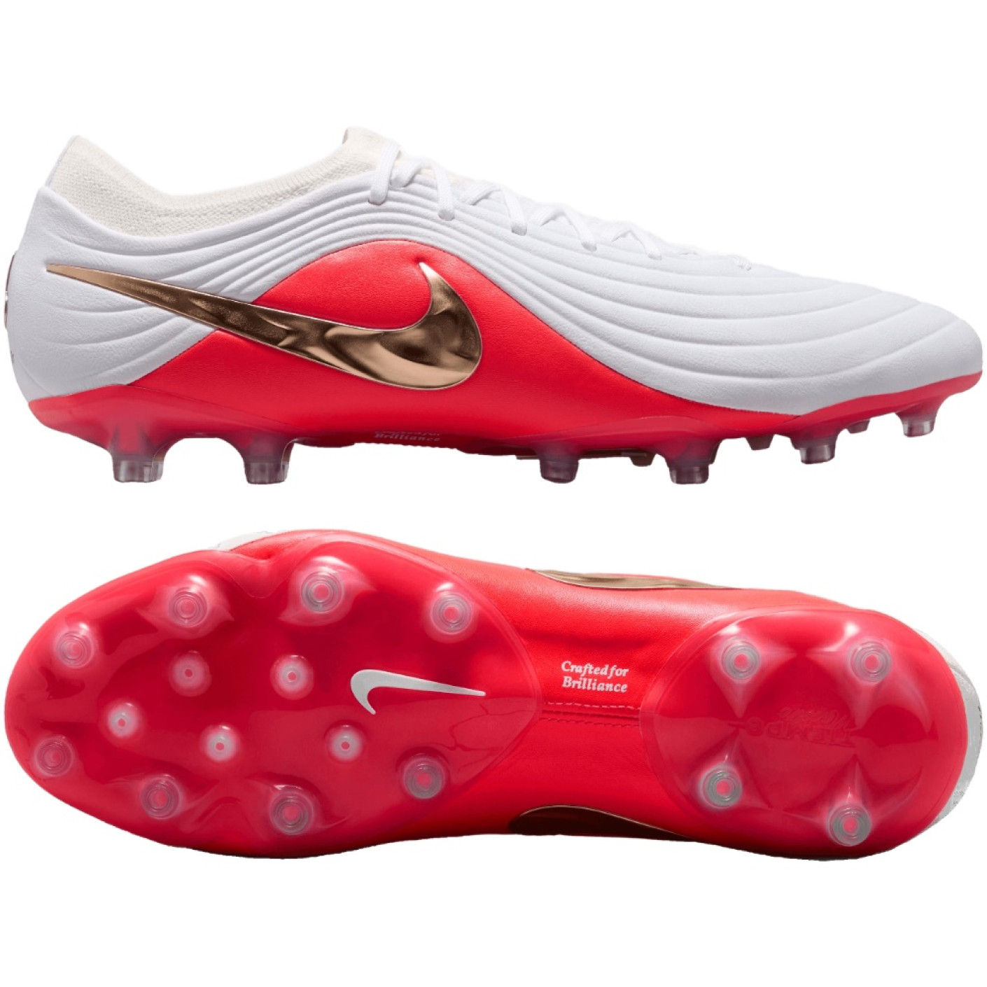 Nike Tiempo Maestro Elite (AG) Artificial Grass Football Boots White Bright Red Gold
