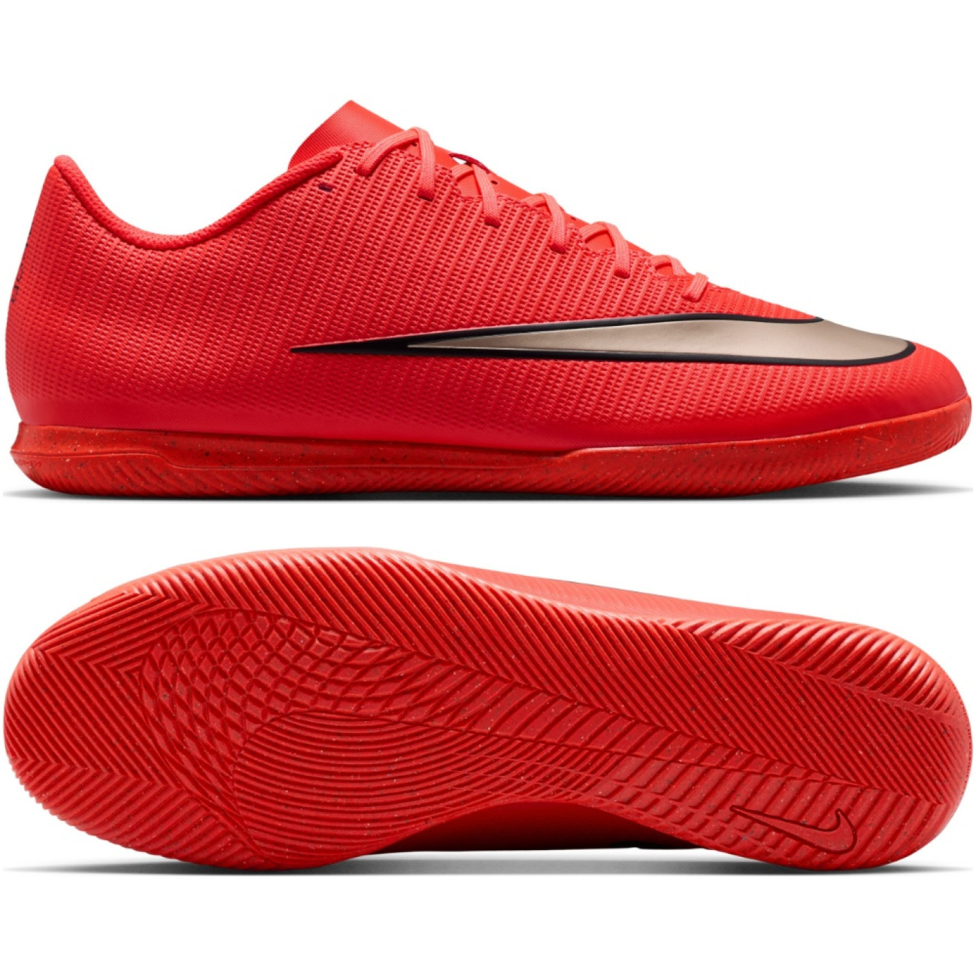 Nike Mercurial Vapor 17 Club (IN) Indoor Football Boots Bright Red Black Gold